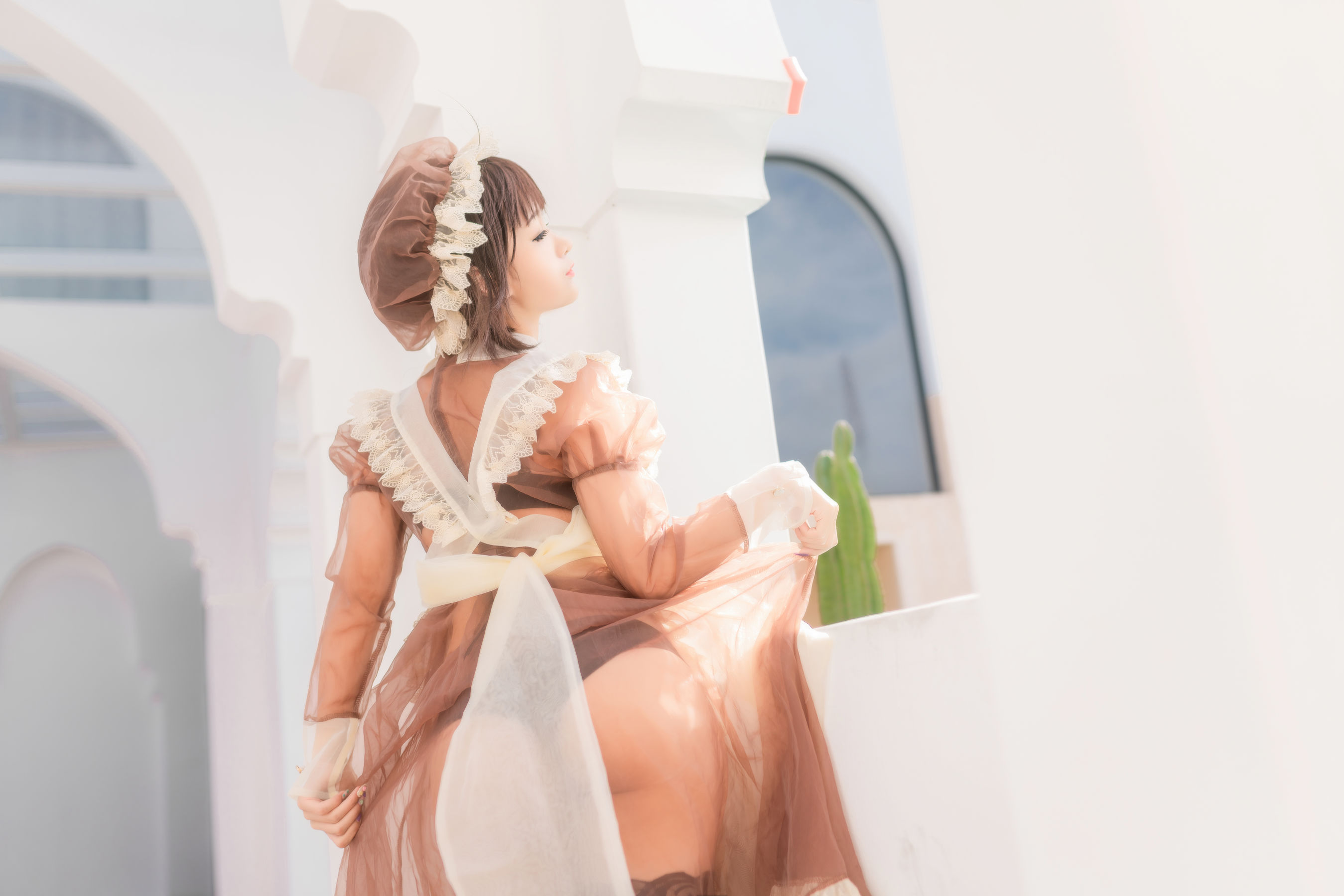 动漫博主蠢沫沫 – 纱-室外女仆 [40P] - 秀人网免费无水印在线套图写真