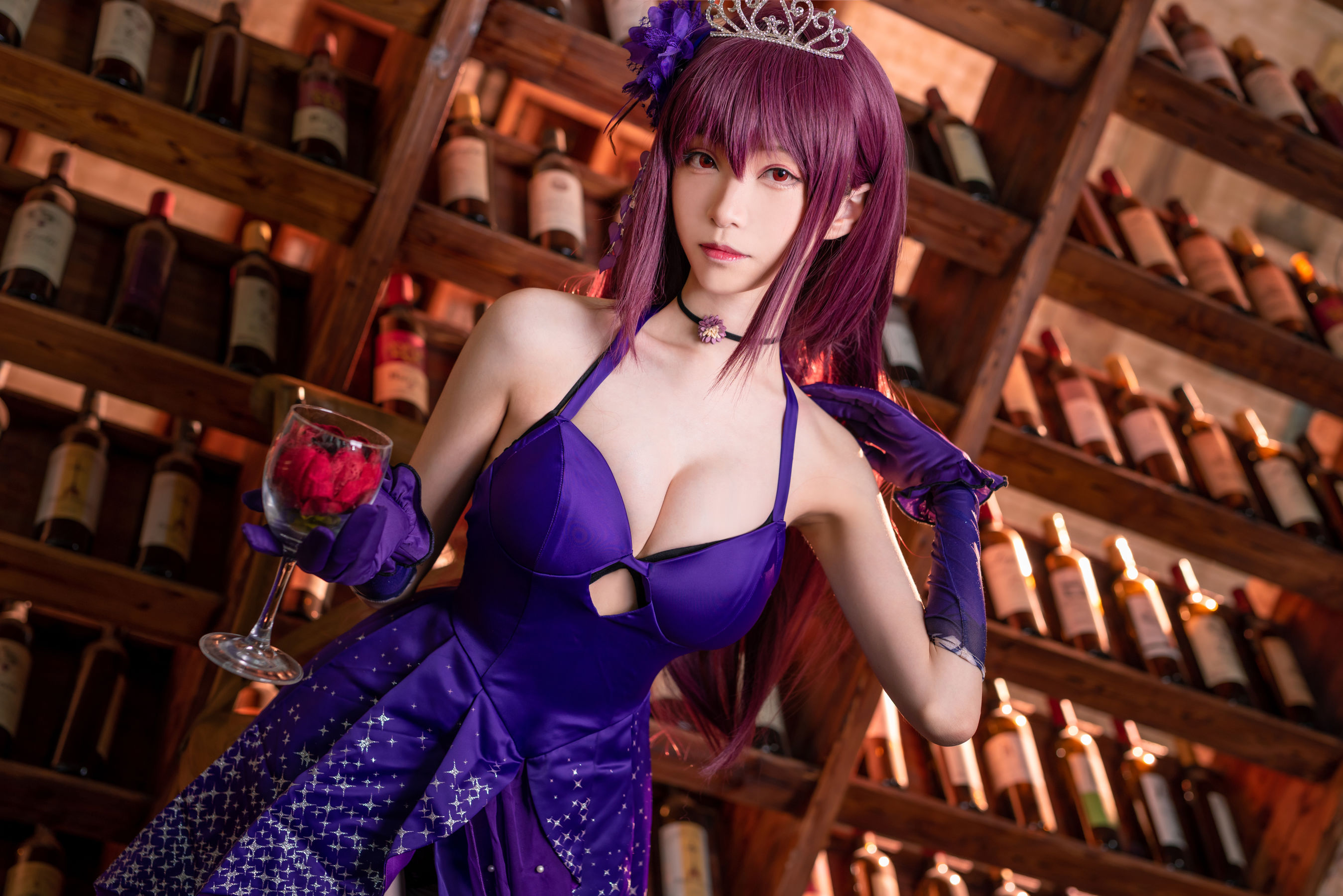 [Cosplay写真] 长腿Coser青青子Js – 斯卡哈2 [37P] - 秀人网免费无水印在线套图写真