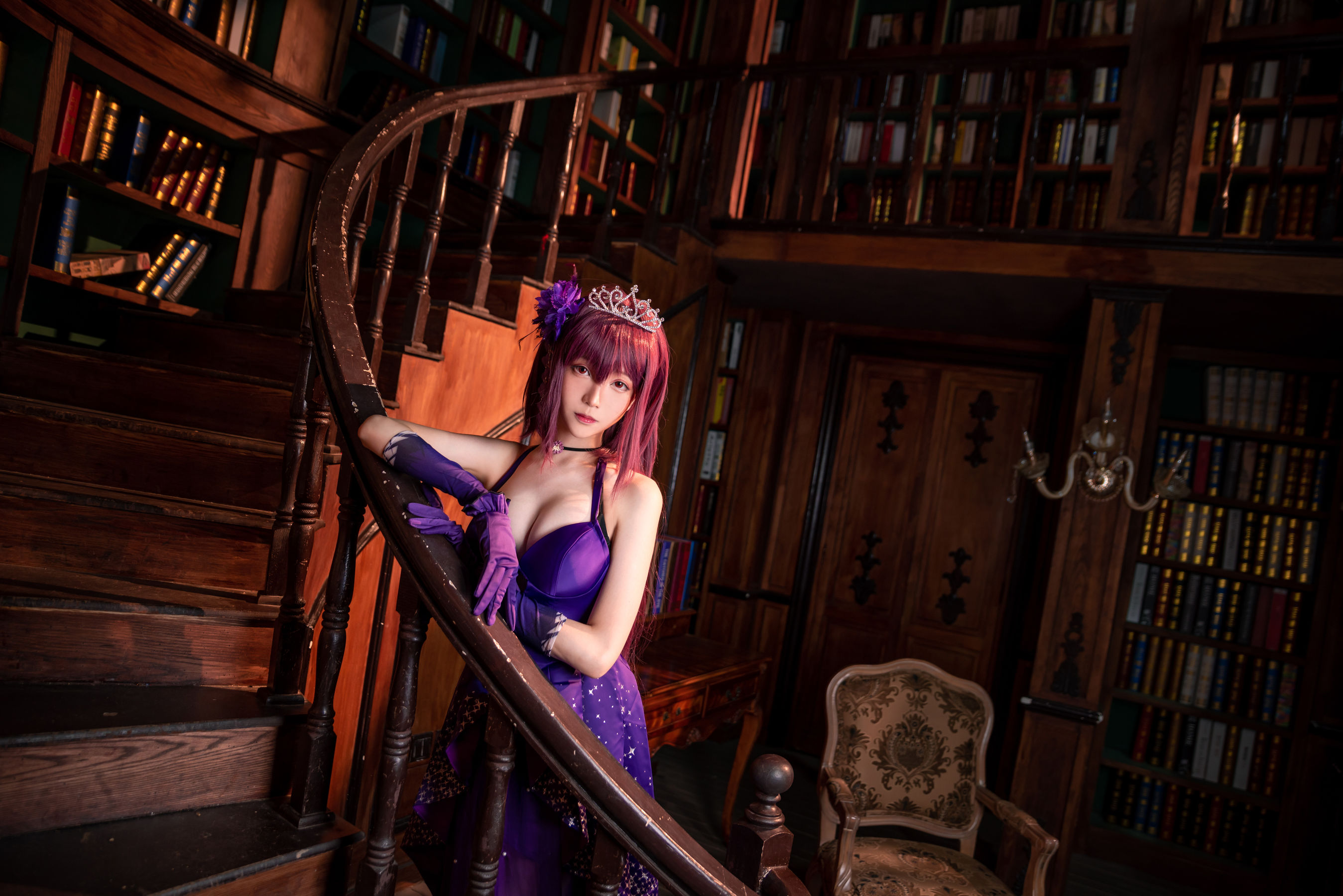 [Cosplay写真] 长腿Coser青青子Js – 斯卡哈2 [37P] - 秀人网免费无水印在线套图写真