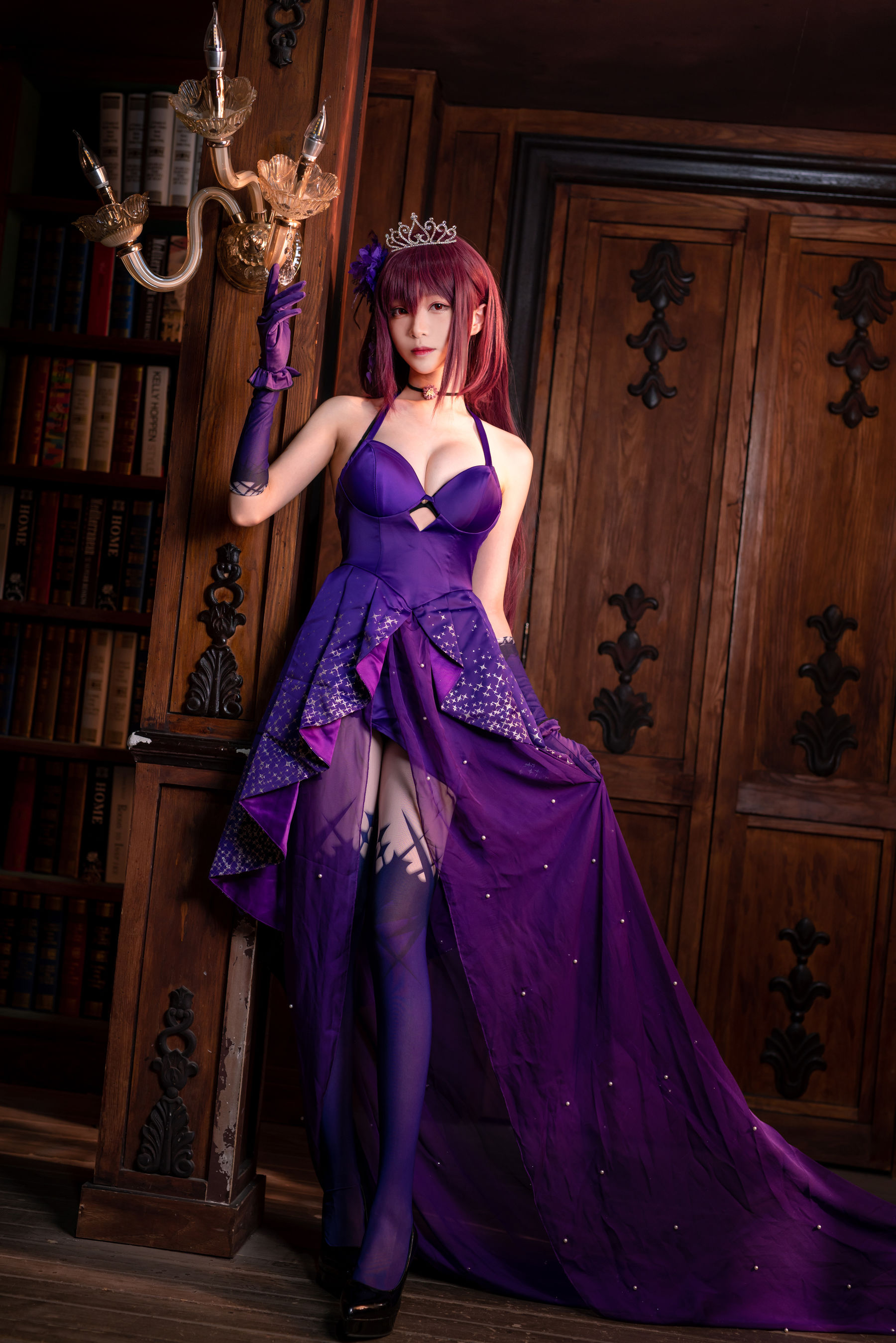 [Cosplay写真] 长腿Coser青青子Js – 斯卡哈2 [37P] - 秀人网免费无水印在线套图写真