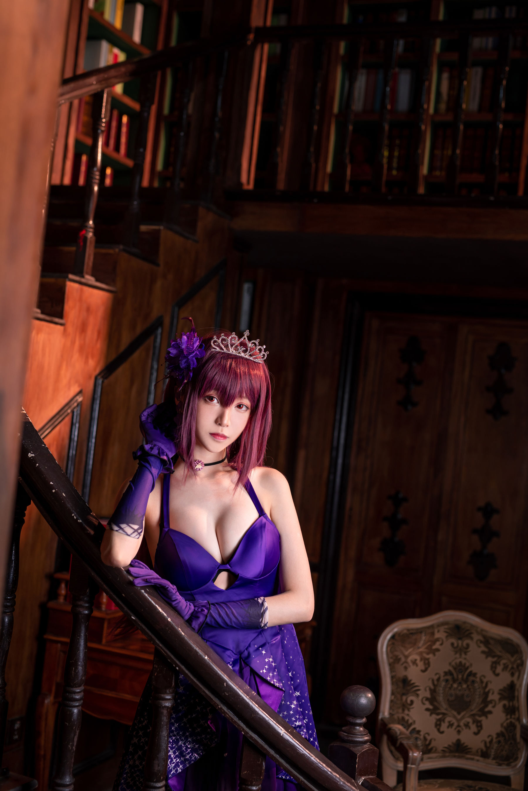 [Cosplay写真] 长腿Coser青青子Js – 斯卡哈2 [37P] - 秀人网免费无水印在线套图写真