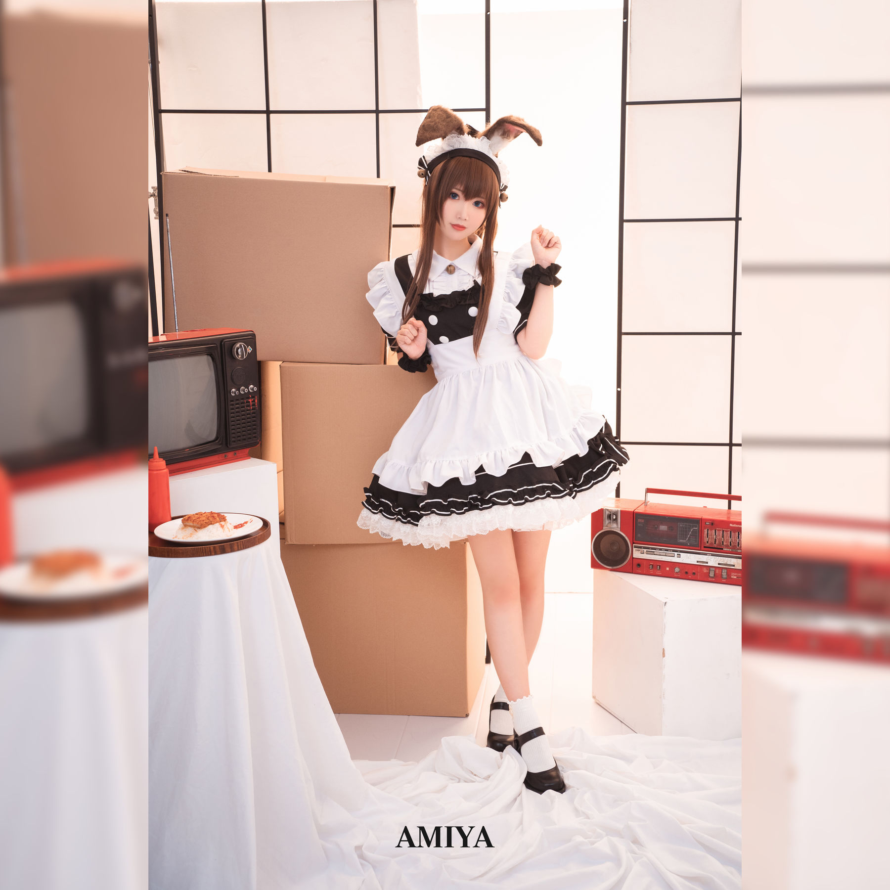 [Cosplay写真] 可爱人气Coser面饼仙儿 – 阿米驴女仆 [23P] - 秀人网免费无水印在线套图写真