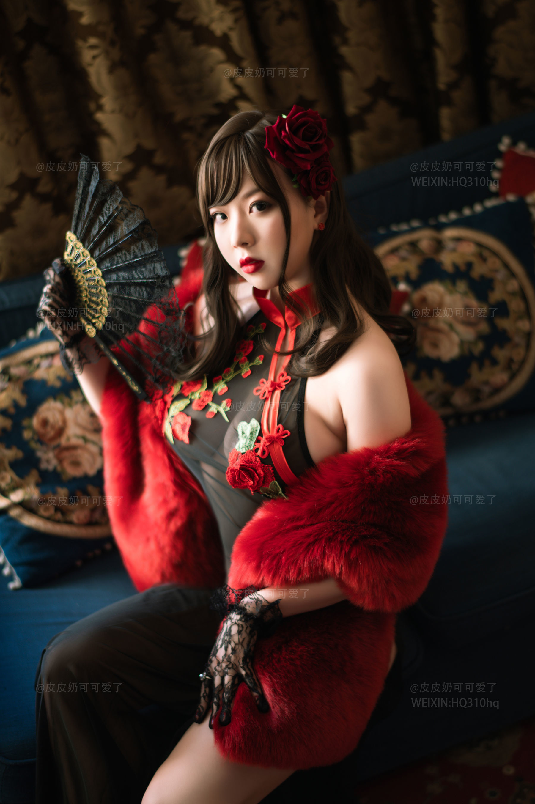 皮皮奶可可爱了啦 玫瑰 [50P] - 秀人网免费无水印在线套图写真