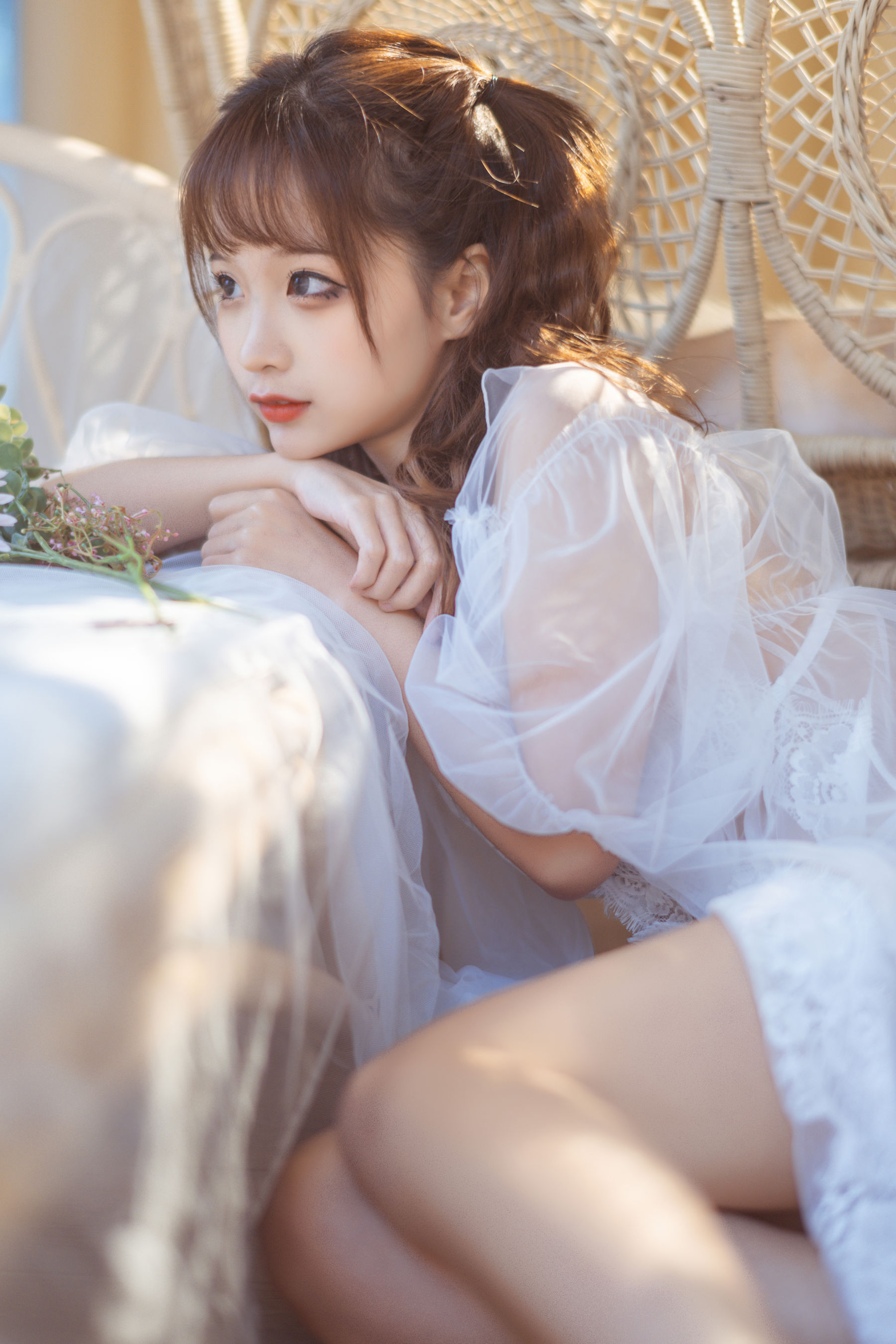 动漫博主蠢沫沫 – 蕾丝睡衣 [31P] - 秀人网免费无水印在线套图写真