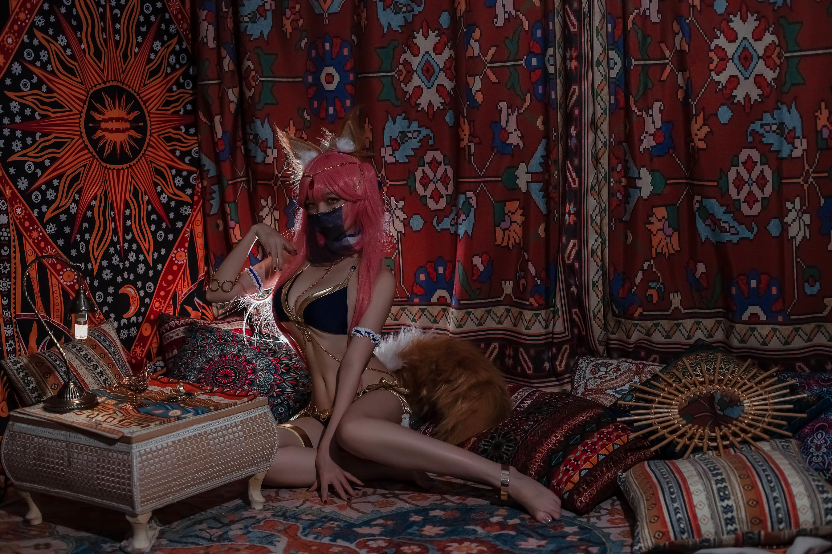 [Cosplay写真] 人气Coser二佐Nisa – 玉藻前舞娘 [22P] - 秀人网免费无水印在线套图写真