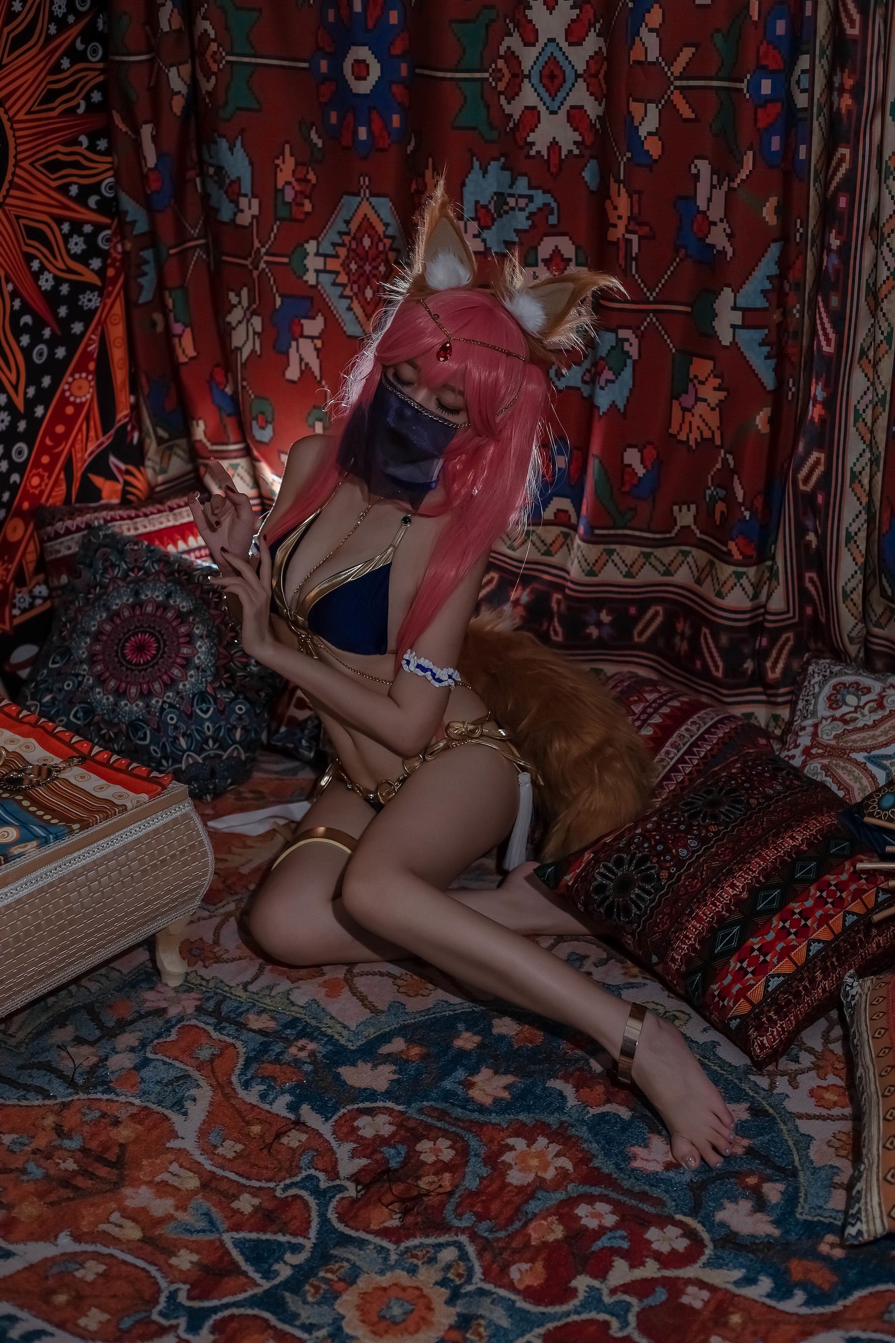 [Cosplay写真] 人气Coser二佐Nisa – 玉藻前舞娘 [22P] - 秀人网免费无水印在线套图写真