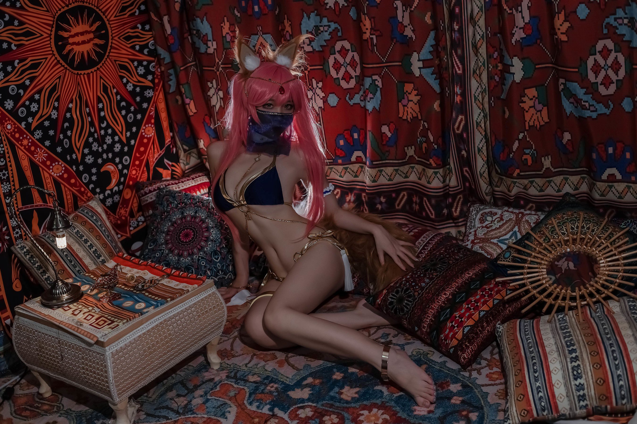 [Cosplay写真] 人气Coser二佐Nisa – 玉藻前舞娘 [22P] - 秀人网免费无水印在线套图写真