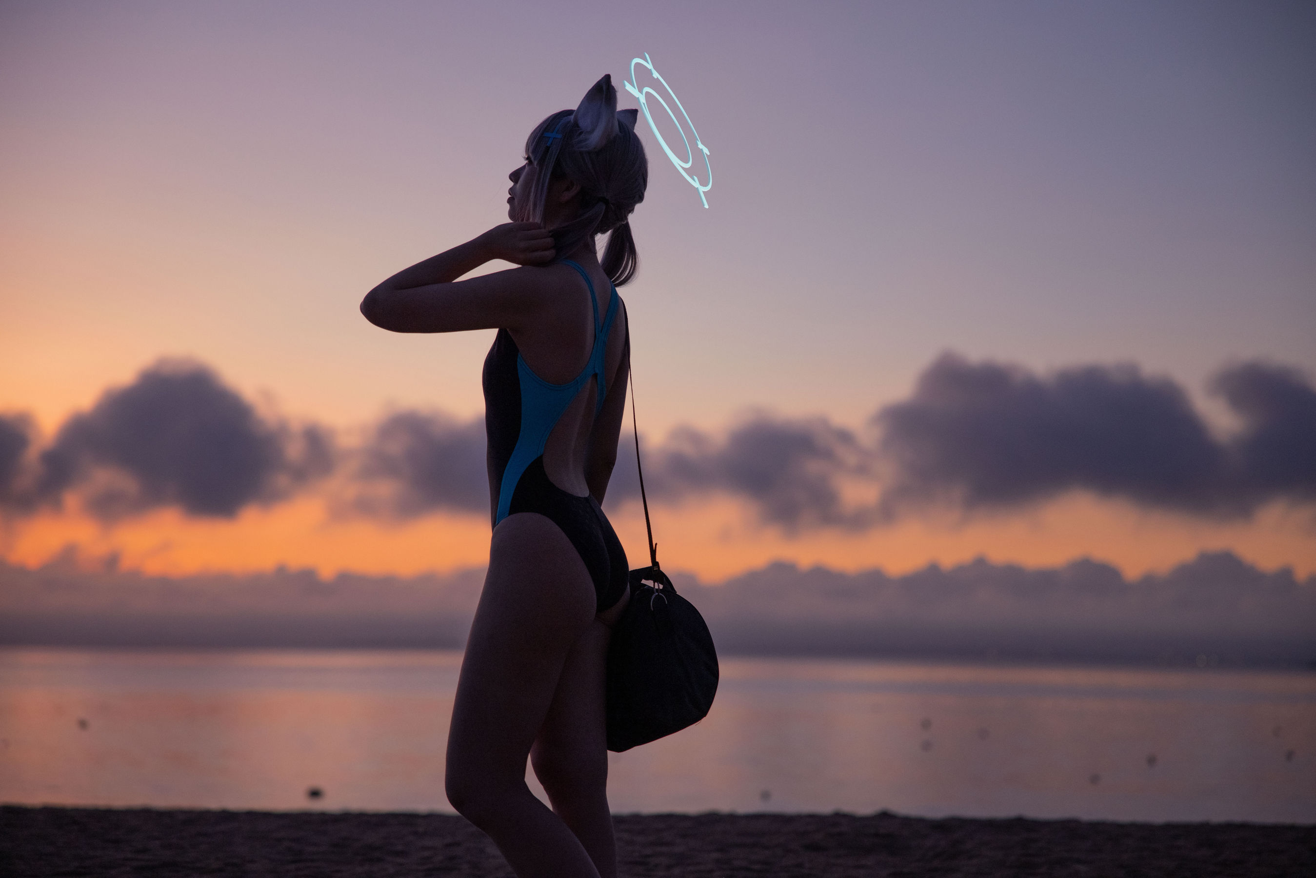 动漫博主G44不会受伤 – 碧蓝档案 砂狼白子泳装 [26P] - 秀人网免费无水印在线套图写真