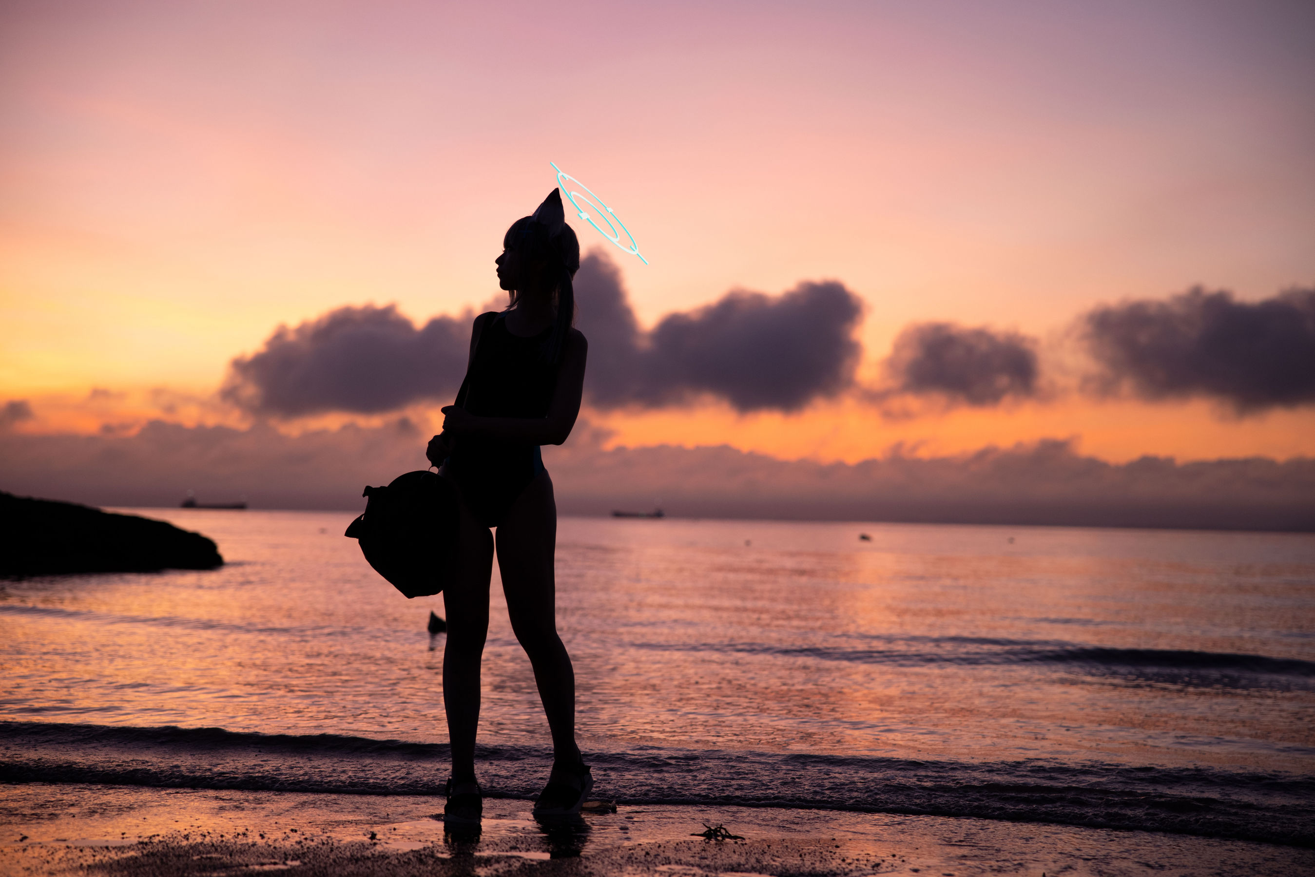 动漫博主G44不会受伤 – 碧蓝档案 砂狼白子泳装 [26P] - 秀人网免费无水印在线套图写真