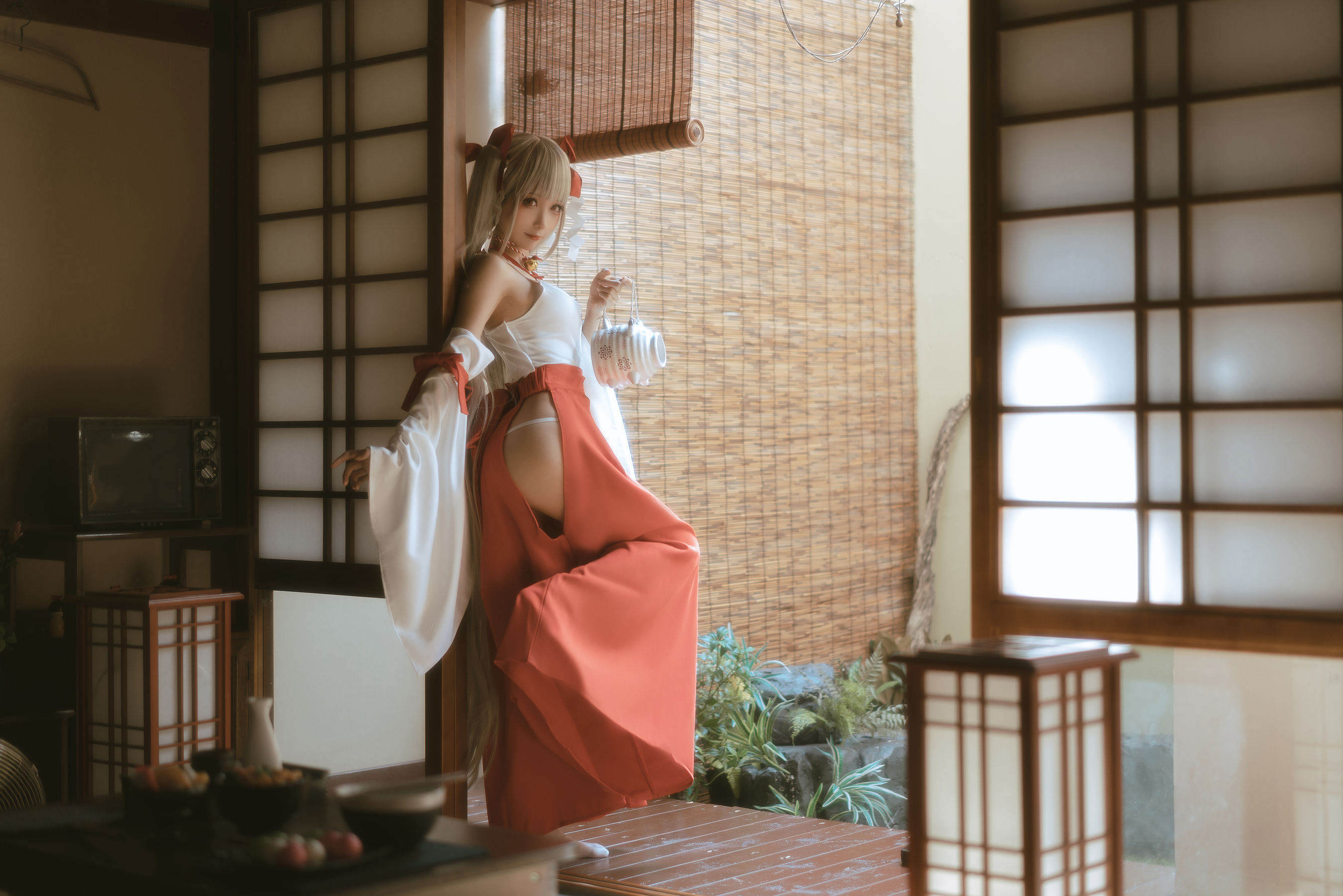 动漫博主蠢沫沫 – 可畏巫女 [55P] - 秀人网免费无水印在线套图写真