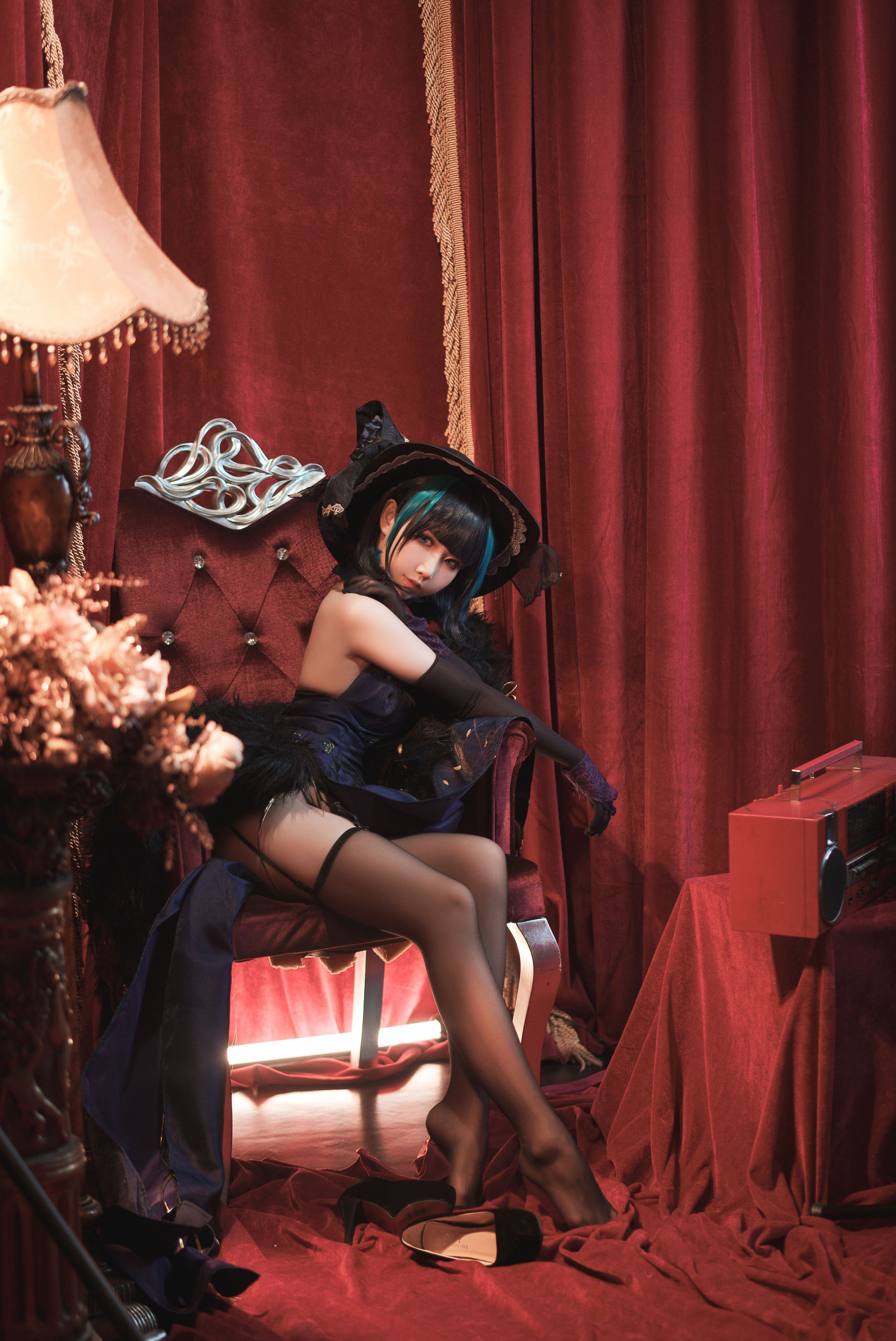 可爱人气Coser面饼仙儿 – 柴郡旗袍 [21P] - 秀人网免费无水印在线套图写真