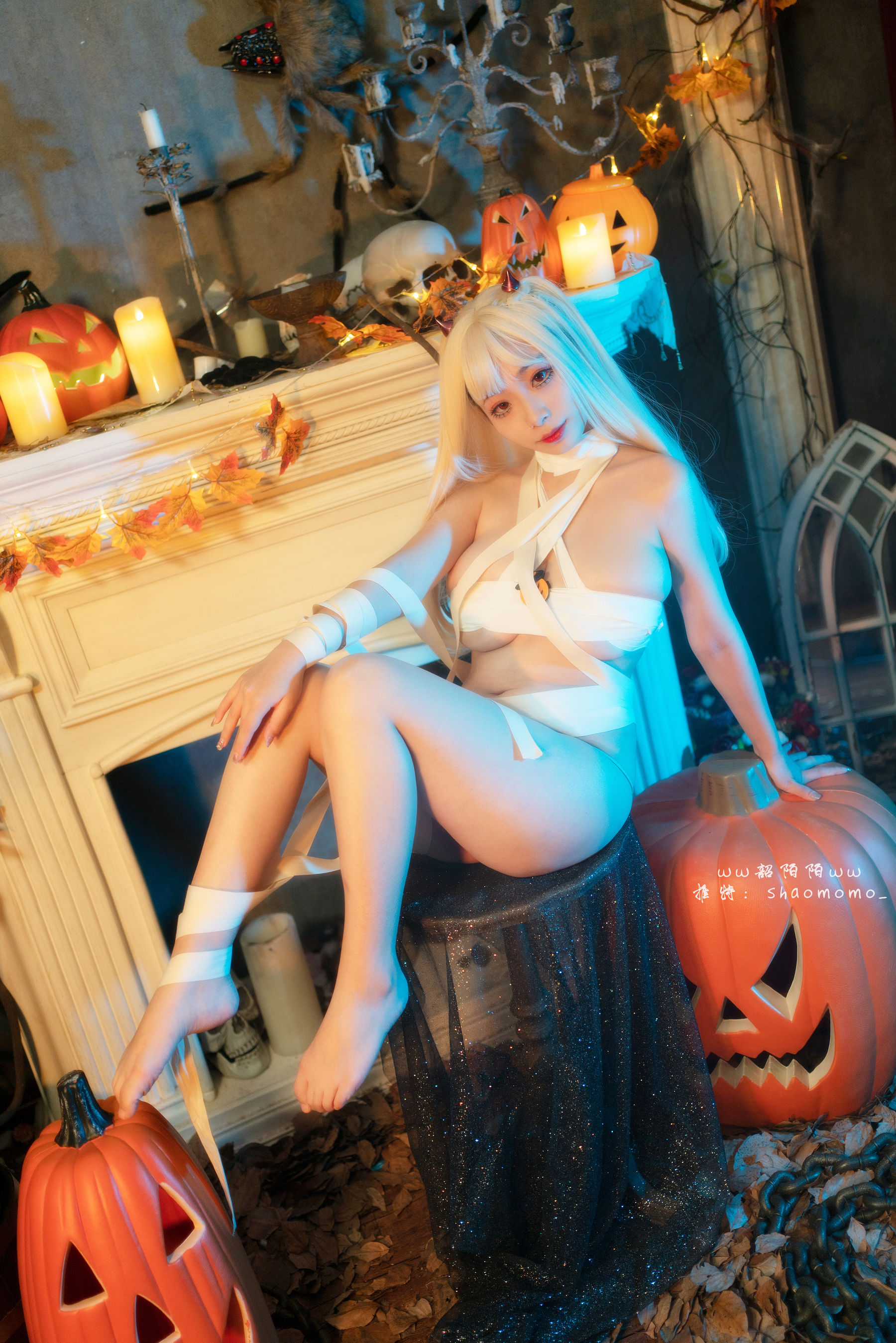 Cosplay美女韶陌陌 – 万圣节绷带 [26P] - 秀人网免费无水印在线套图写真