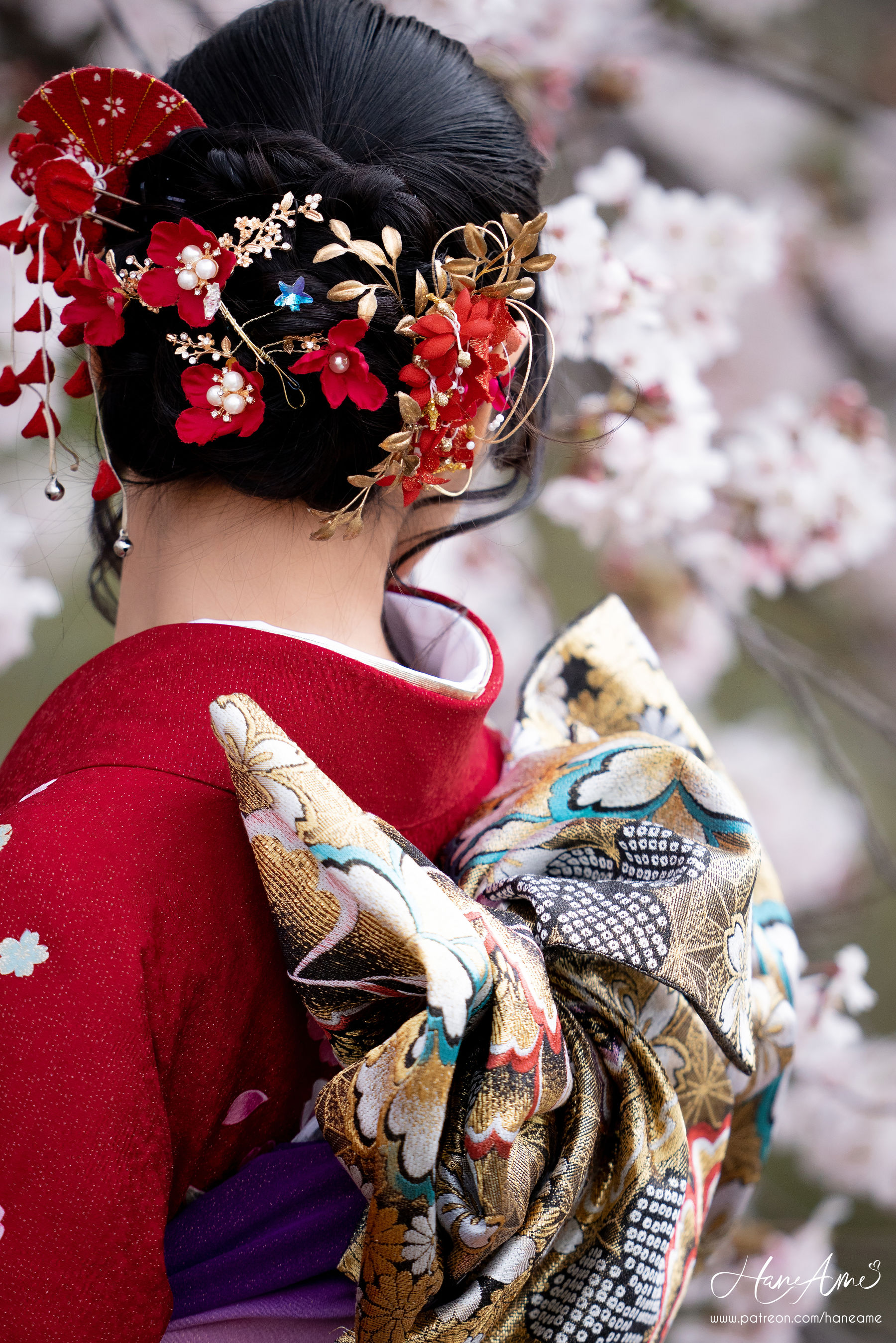 Hane Ame 雨波 – 赤紅和服 [38P] - 秀人网免费无水印在线套图写真