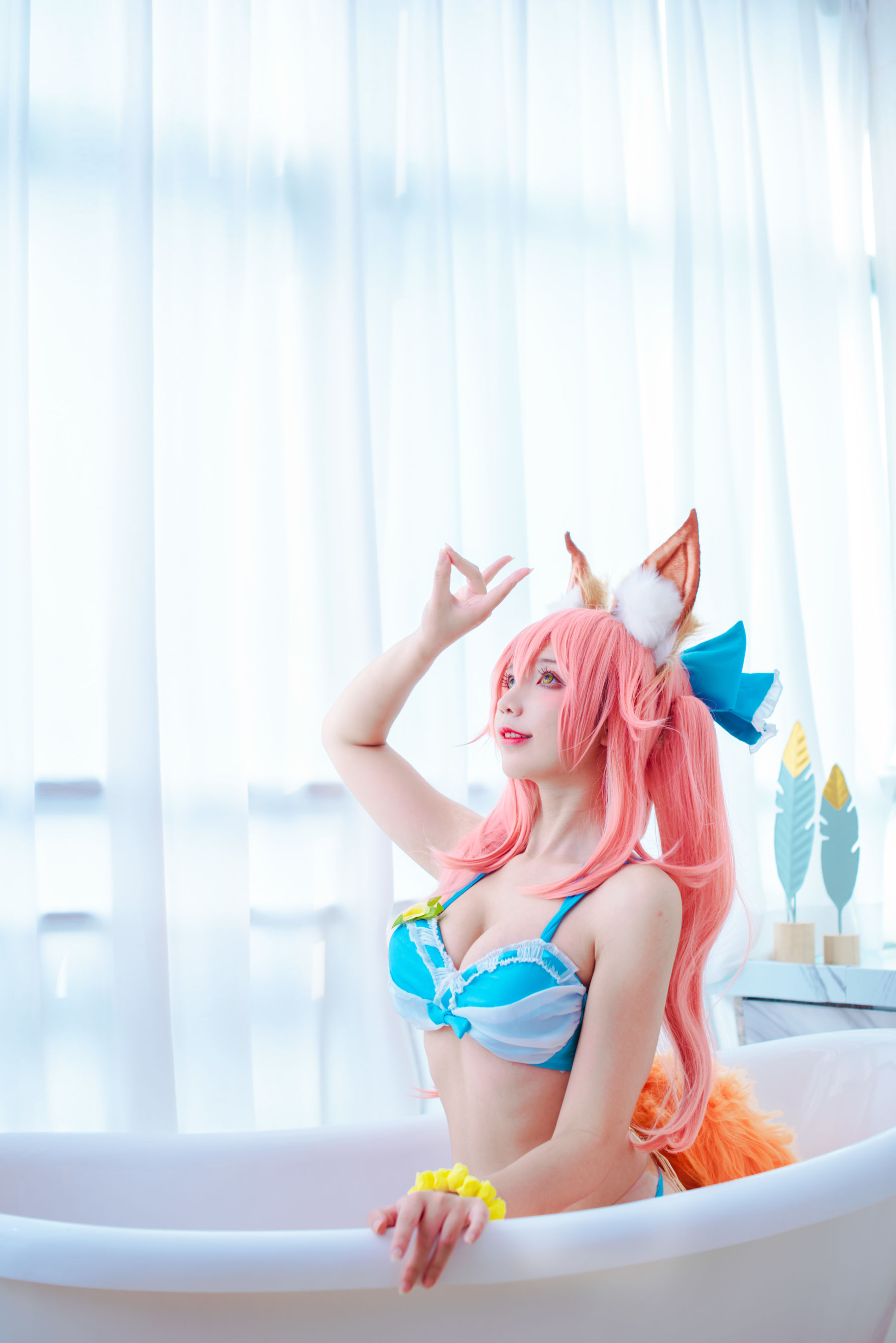 动漫博主九曲Jean – 玉藻前泳装 [11P] - 秀人网免费无水印在线套图写真