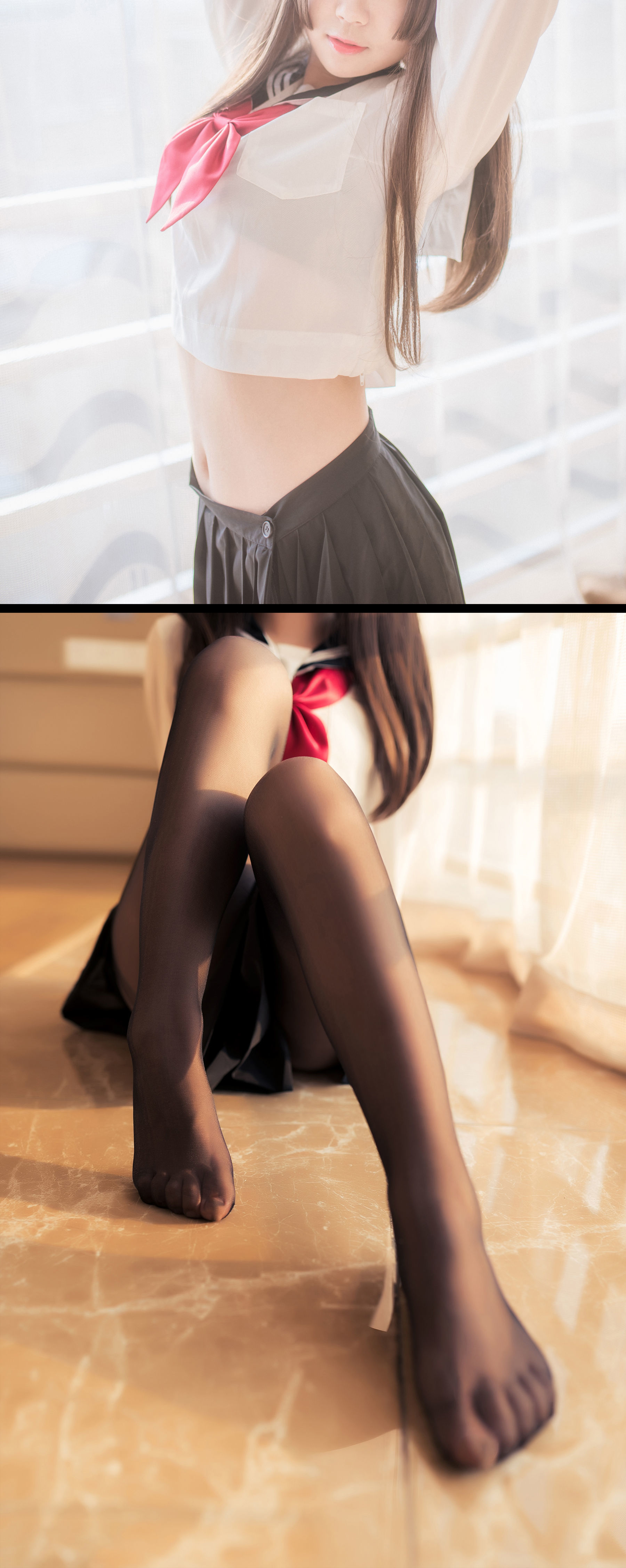 [萝莉COS] 白金Saki – 半透明水手服 [36P] - 秀人网免费无水印在线套图写真