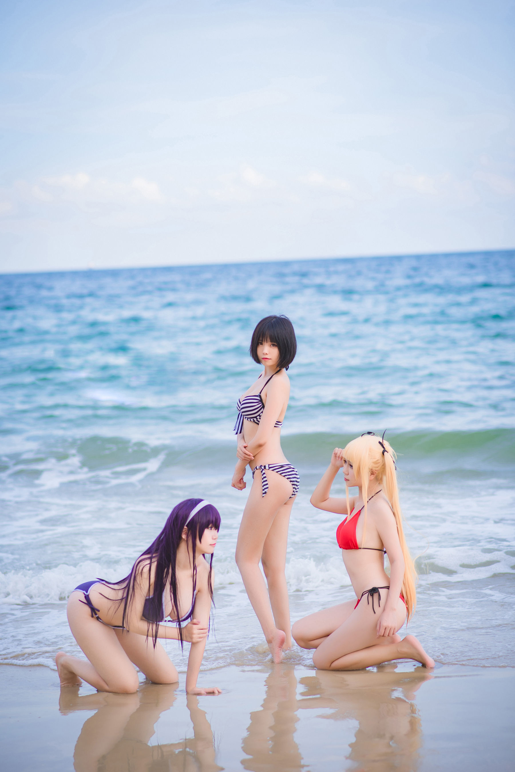 [萝莉COS] 白金Saki – 水着 [27P] - 秀人网免费无水印在线套图写真