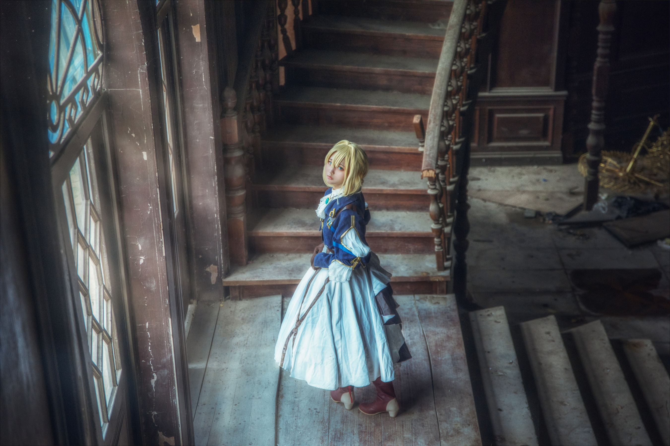 [Cosplay写真] 动漫博主弦音sic – 紫罗兰永恒花园 薇尔莉特・伊芙加登 [10P] - 秀人网免费无水印在线套图写真