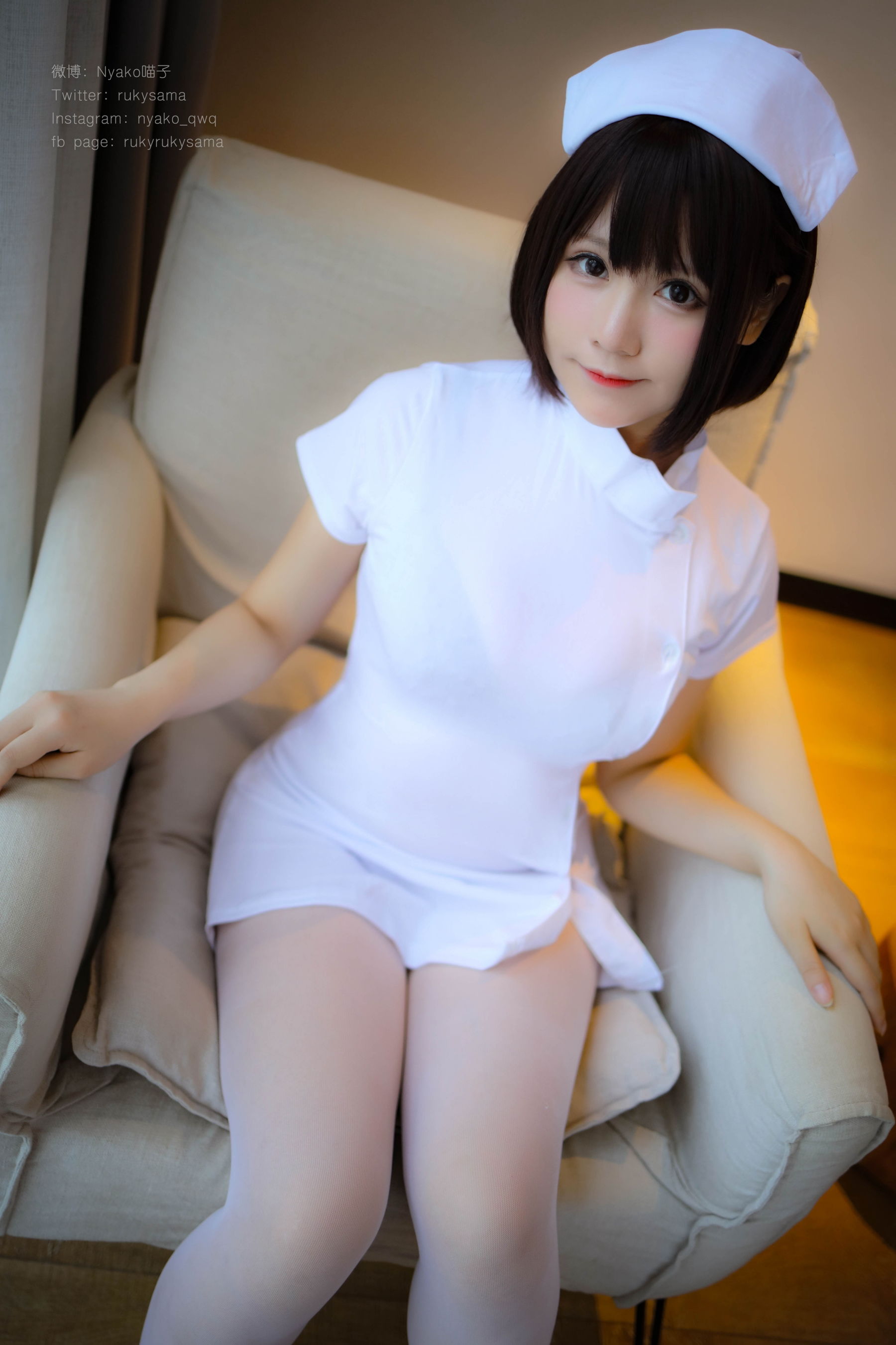 萌妹子Nyako喵子 白丝护士服 [78P] - 秀人网免费无水印在线套图写真