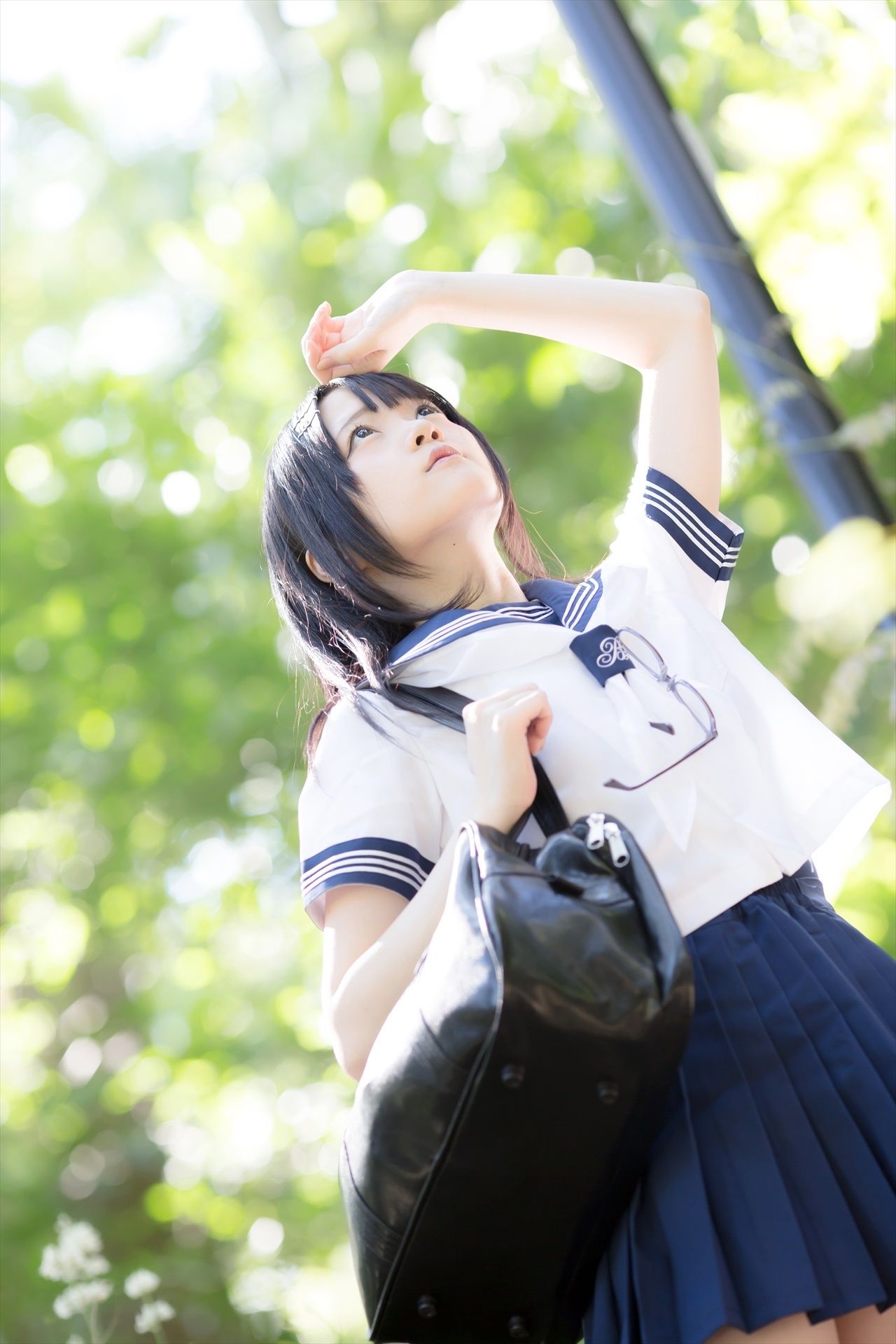 [まきろん。]君夏 – 君と僕の夏休み 制服 [30P] - 秀人网免费无水印在线套图写真