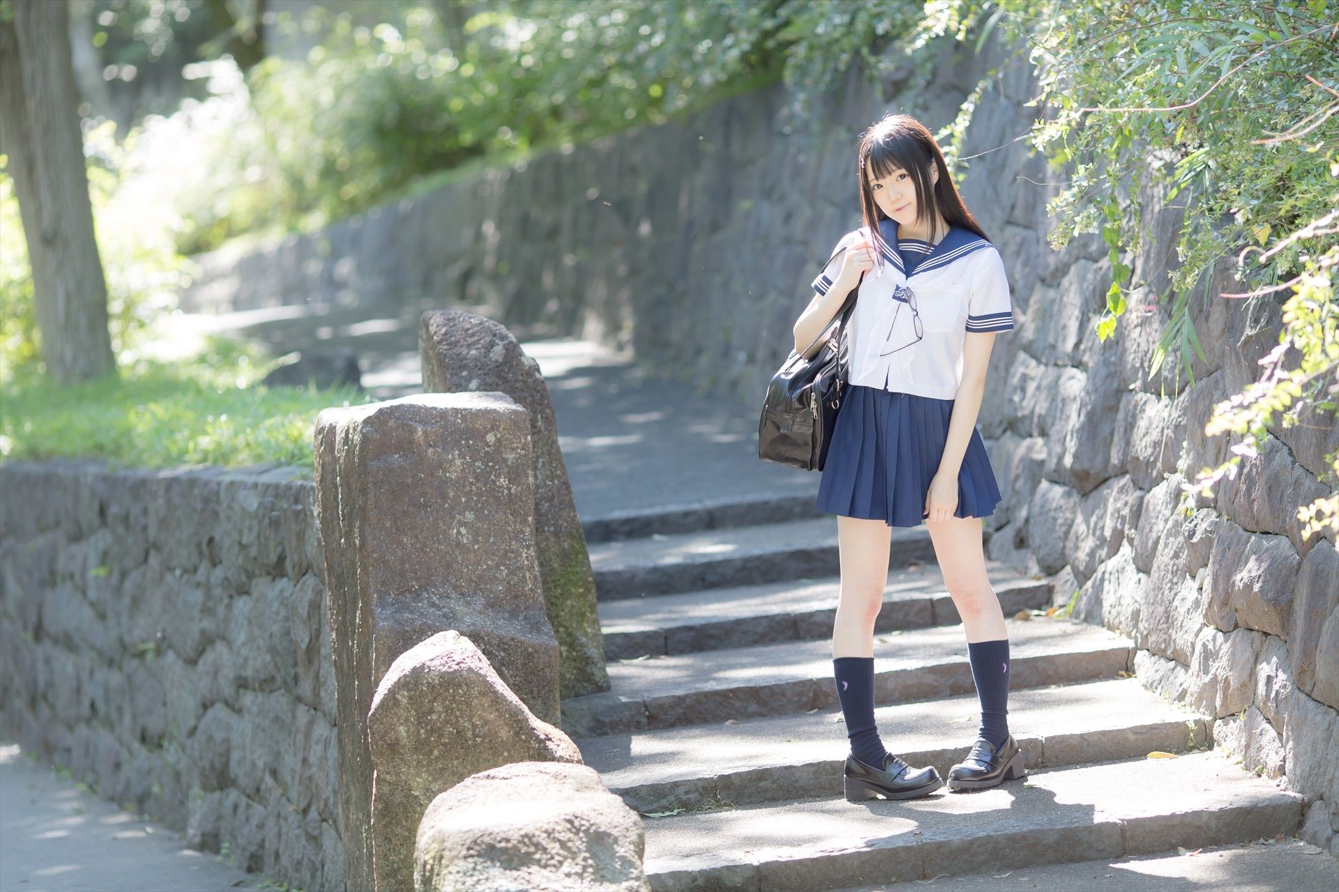 [まきろん。]君夏 – 君と僕の夏休み 制服 [30P] - 秀人网免费无水印在线套图写真