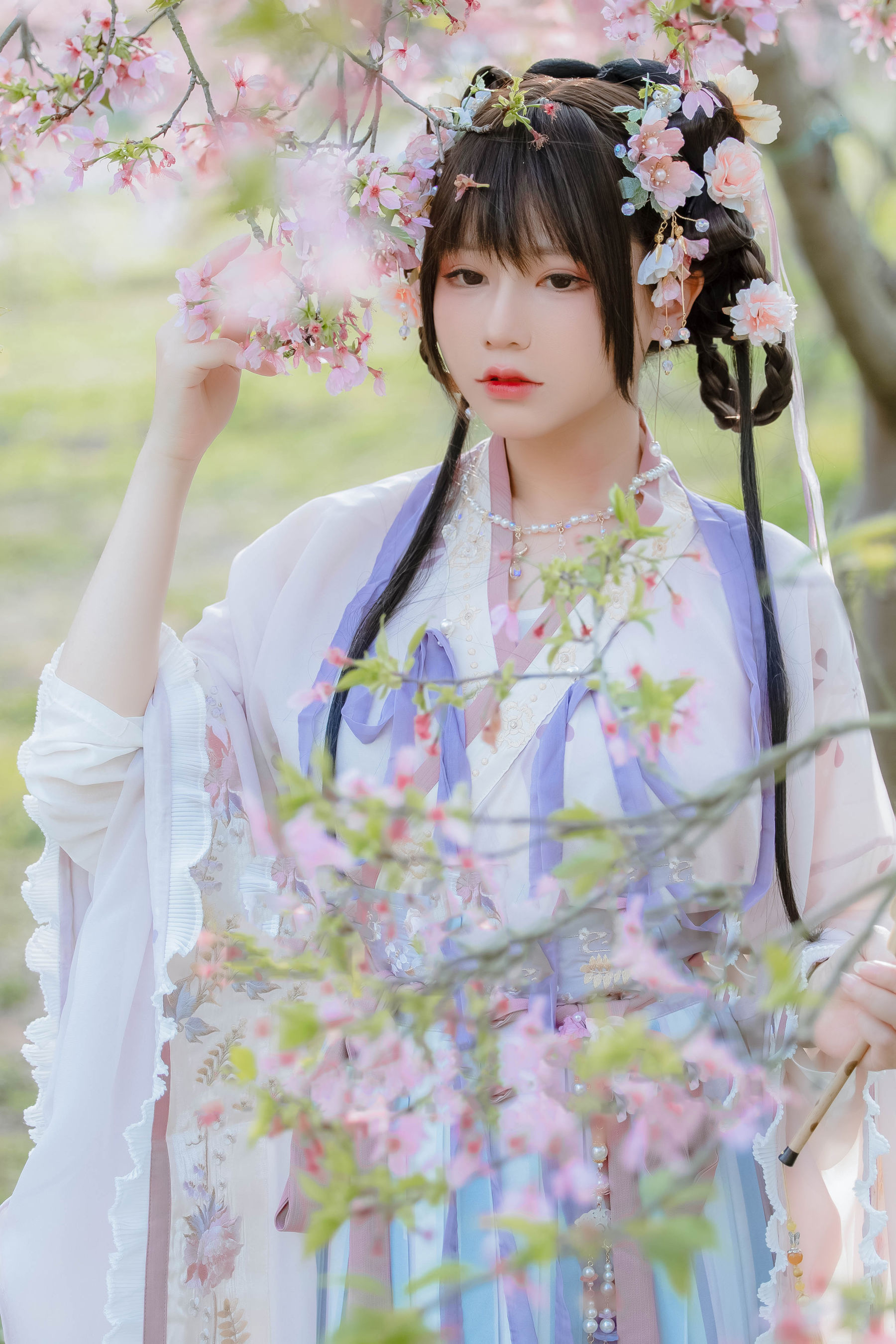 萌妹子Nyako喵子 – 樱花汉服 花神祈愿 [52P] - 秀人网免费无水印在线套图写真