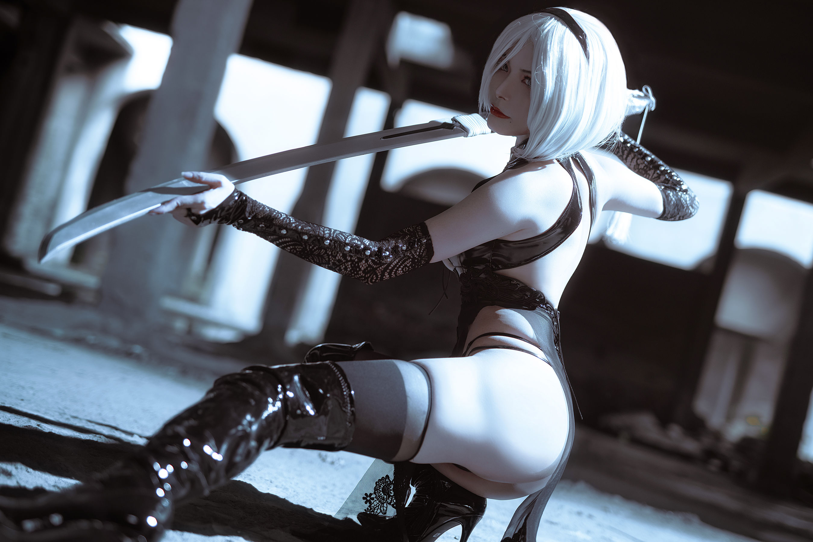 秋和柯基(夏小秋秋秋) 2B (Nier Automata) [64P] - 秀人网免费无水印在线套图写真