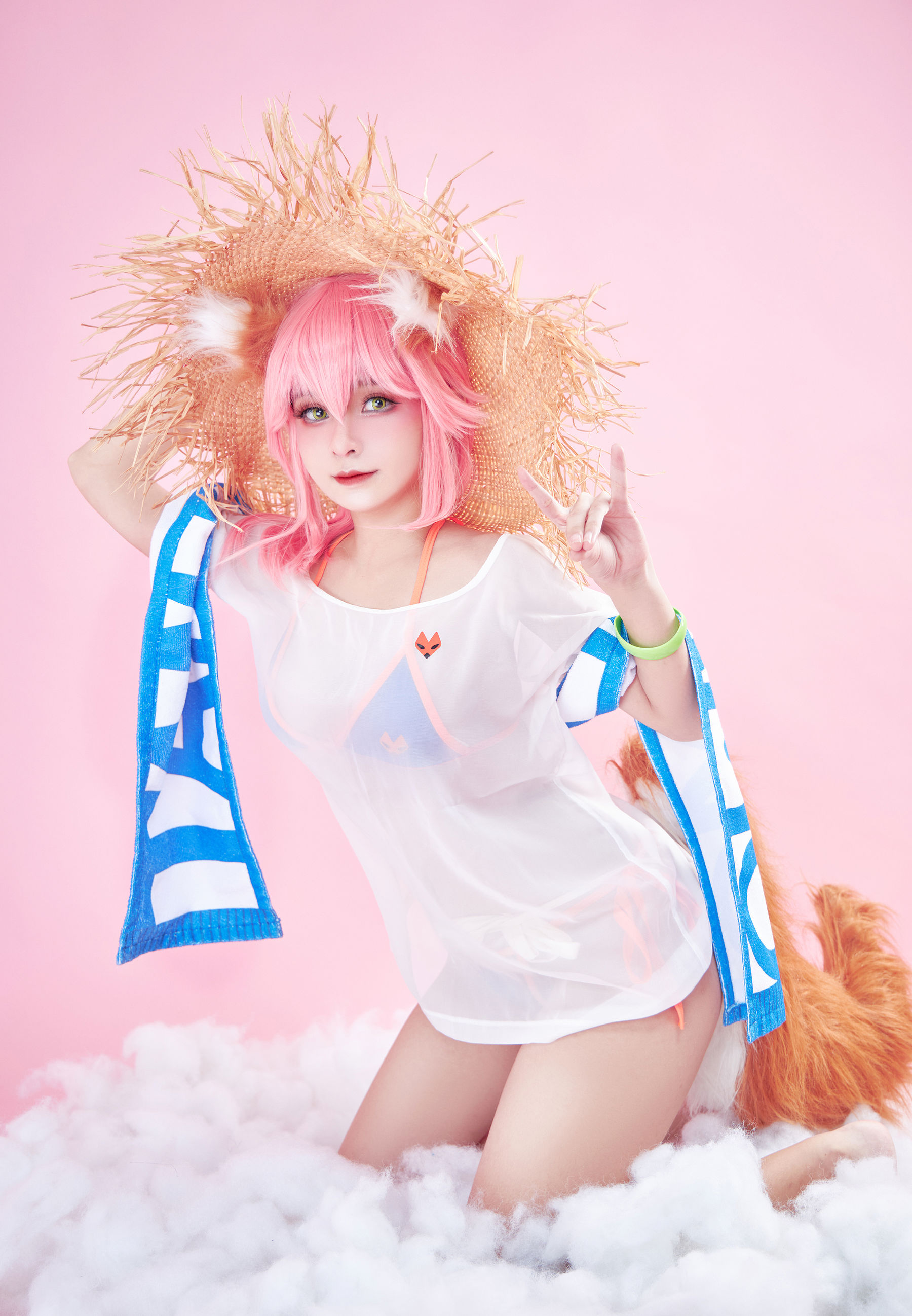 [Cosplay写真] Azami福利 – Tamamo Lancer [26P] - 秀人网免费无水印在线套图写真
