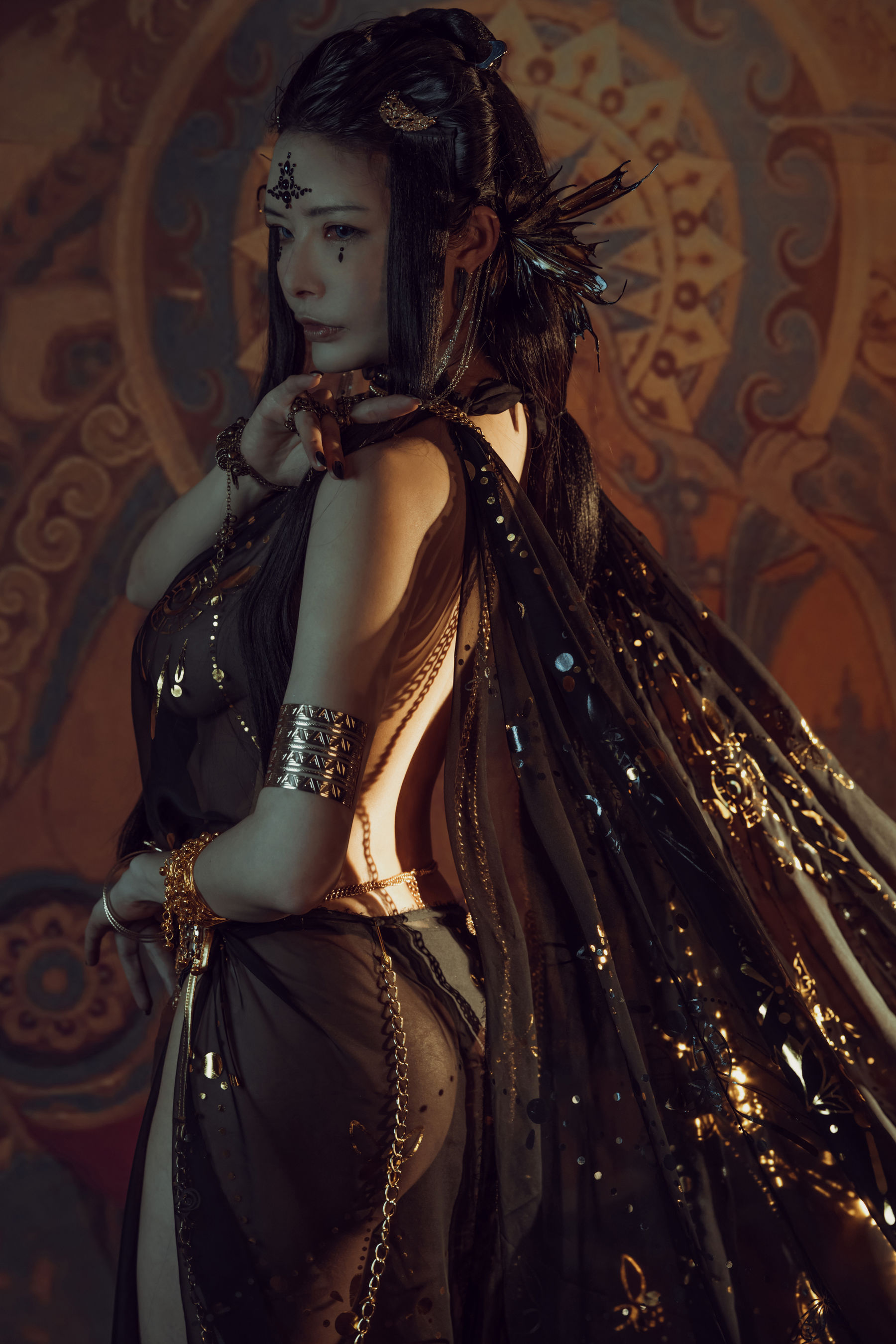 秋和柯基(夏小秋秋秋) – 黑敦煌 [43P] - 秀人网免费无水印在线套图写真