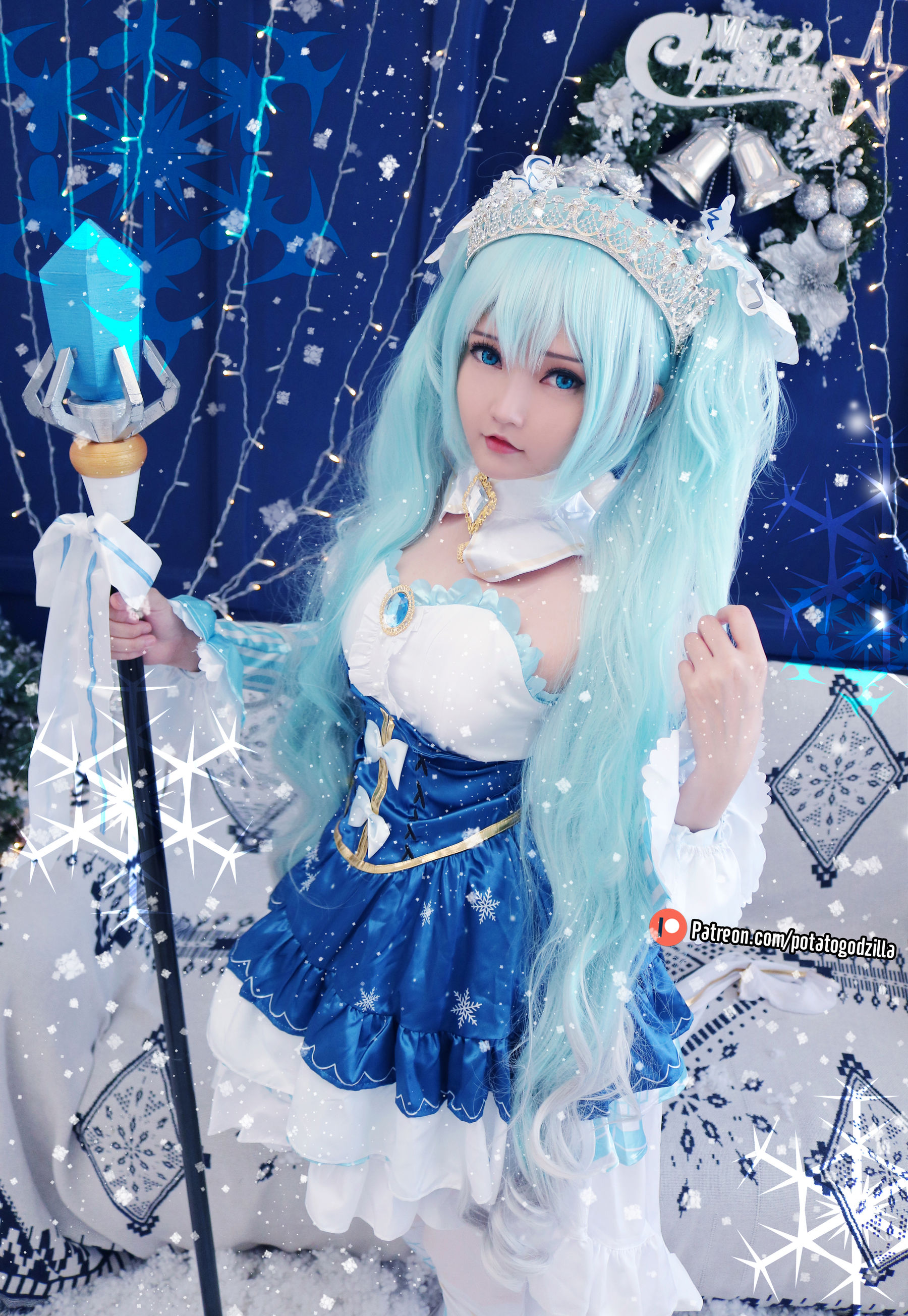 Coser小姐姐Potato Godzilla – Snow Miku [41P] - 秀人网免费无水印在线套图写真