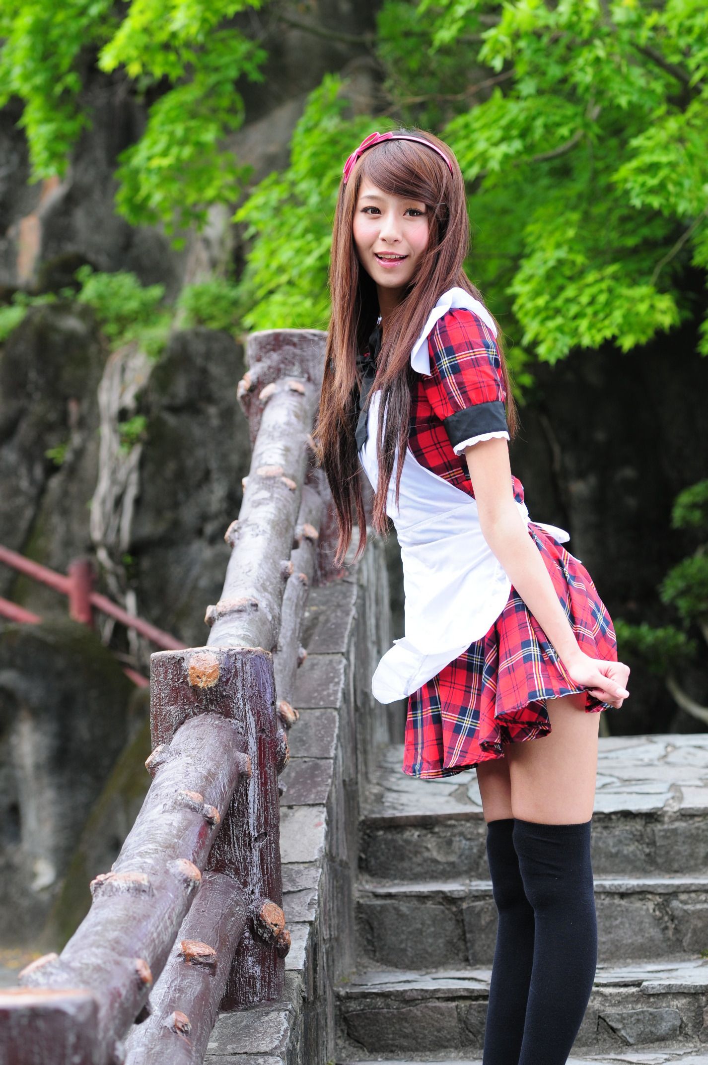 winnie小雪@庄温妮《校园长筒袜女仆美拍》 [87P] - 秀人网免费无水印在线套图写真