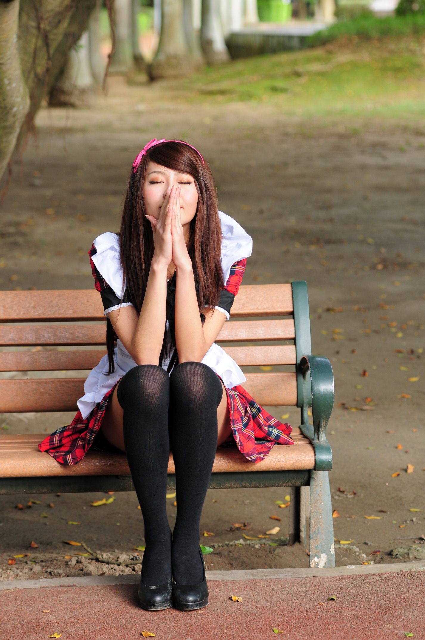 winnie小雪@庄温妮《校园长筒袜女仆美拍》 [87P] - 秀人网免费无水印在线套图写真