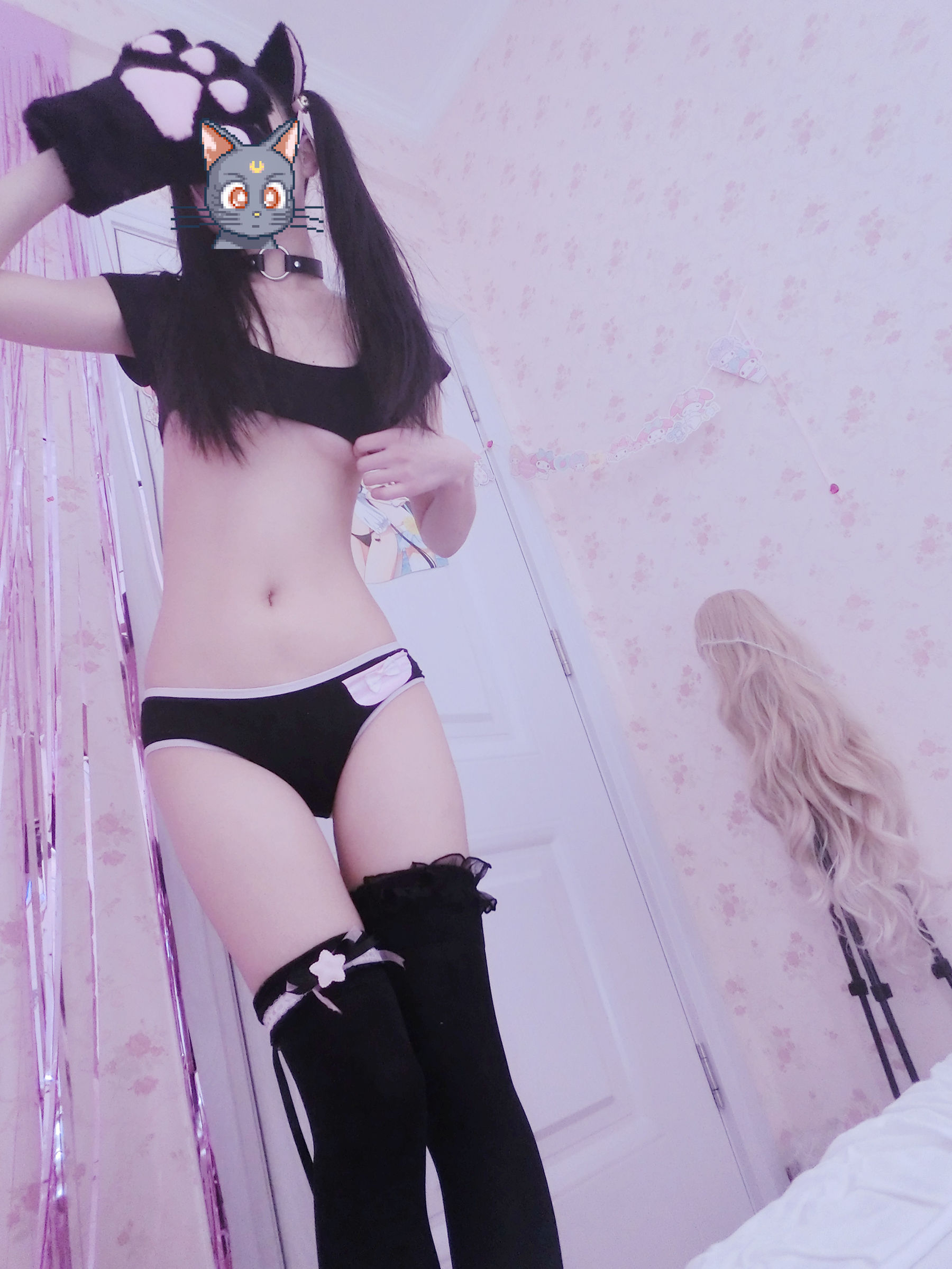 双马尾少女赛高酱作品 – 黑色猫系 [40P] - 秀人网免费无水印在线套图写真