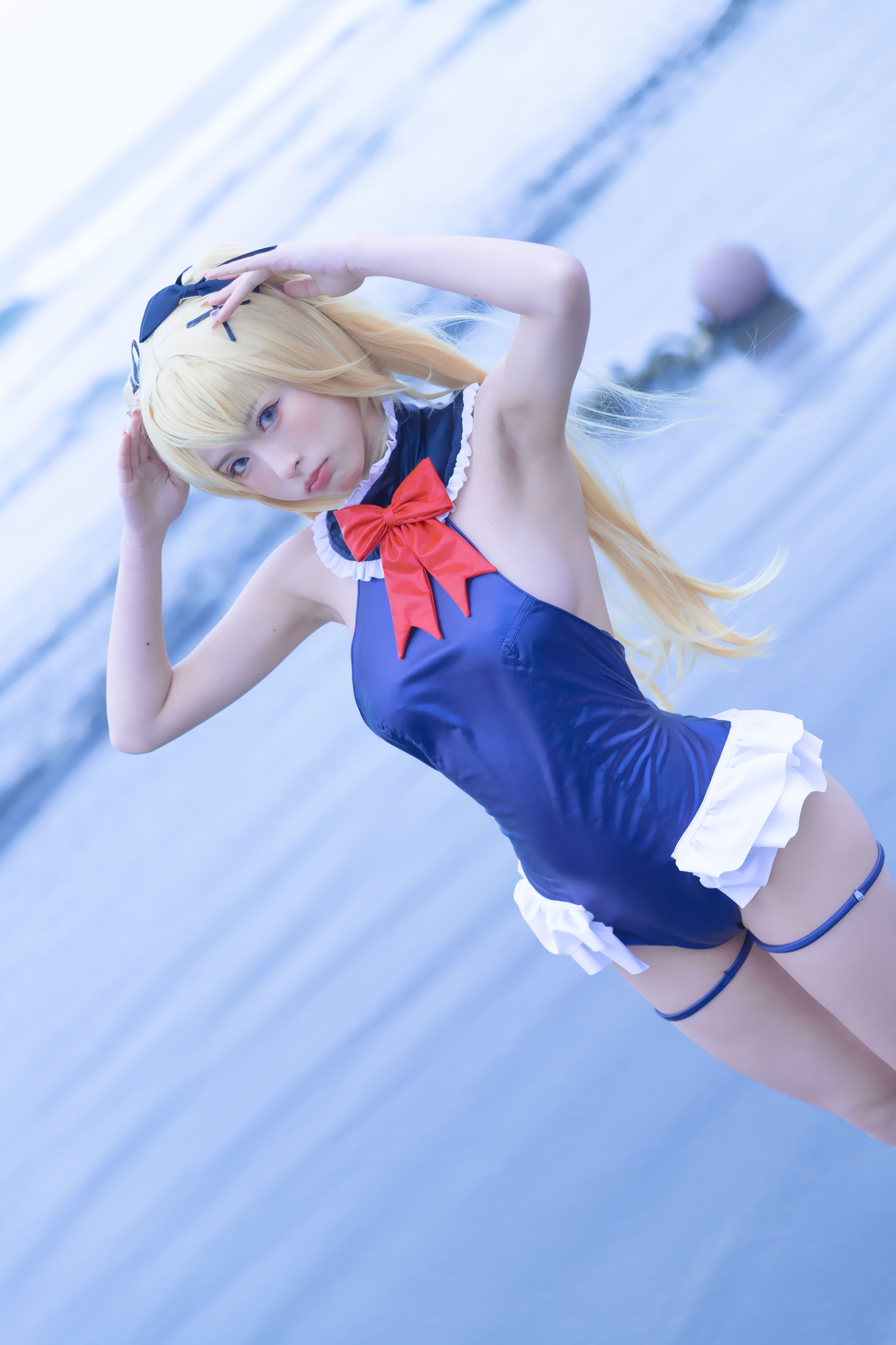 尤物清水由乃 – 玛丽萝丝蓝色泳衣 [32P] - 秀人网免费无水印在线套图写真