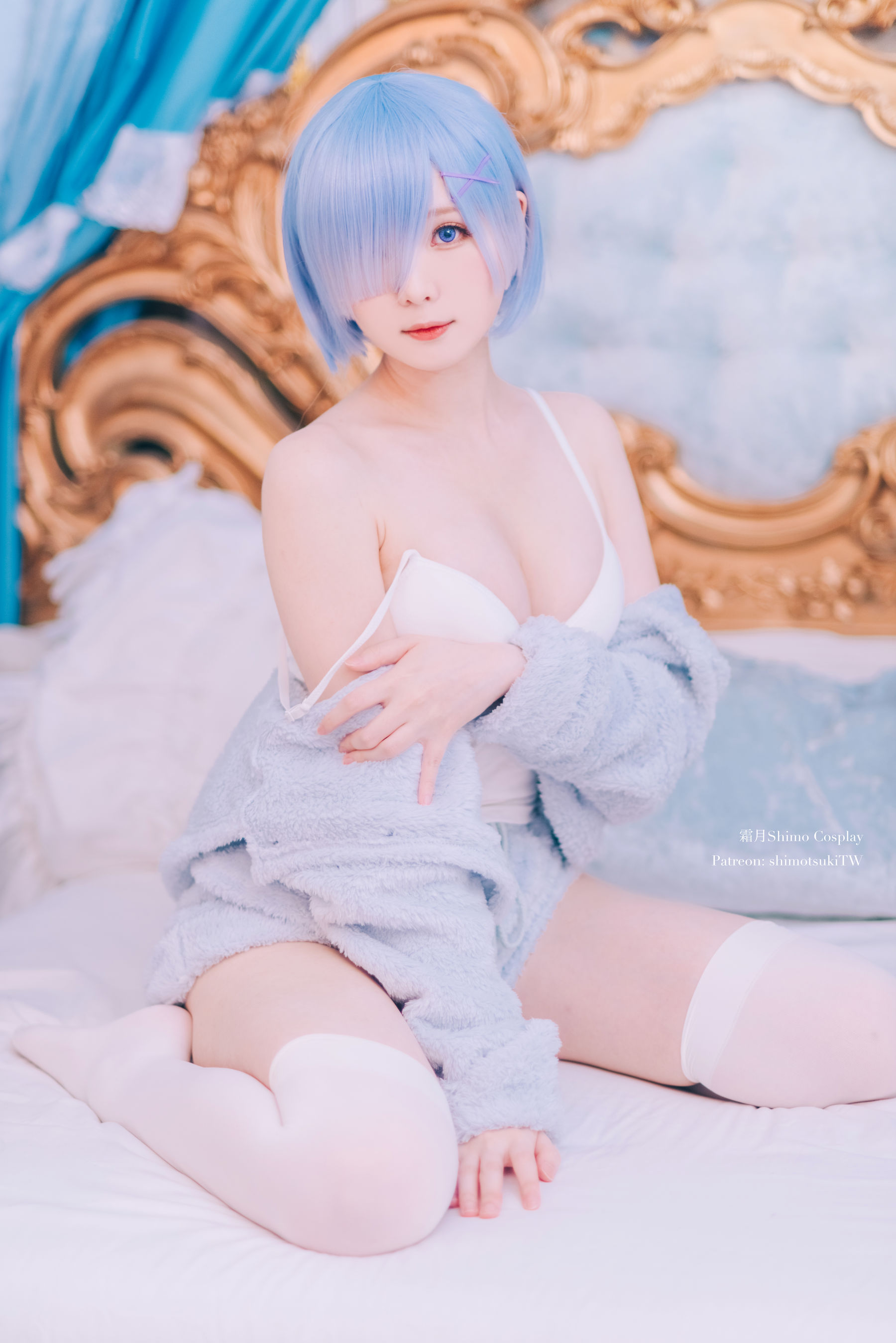 微博妹纸霜月shimo – 雷姆猫咪装 [16P] - 秀人网免费无水印在线套图写真