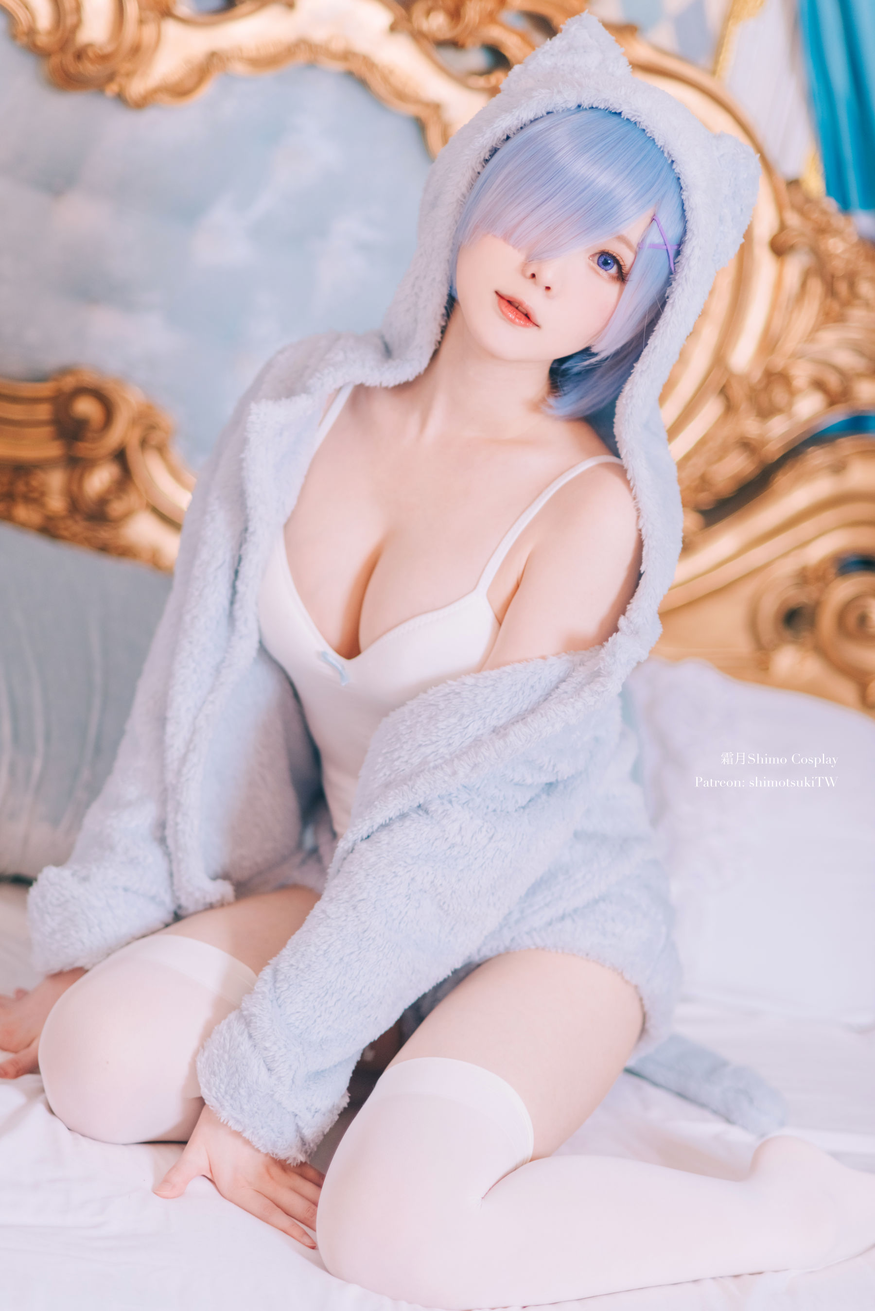 微博妹纸霜月shimo – 雷姆猫咪装 [16P] - 秀人网免费无水印在线套图写真