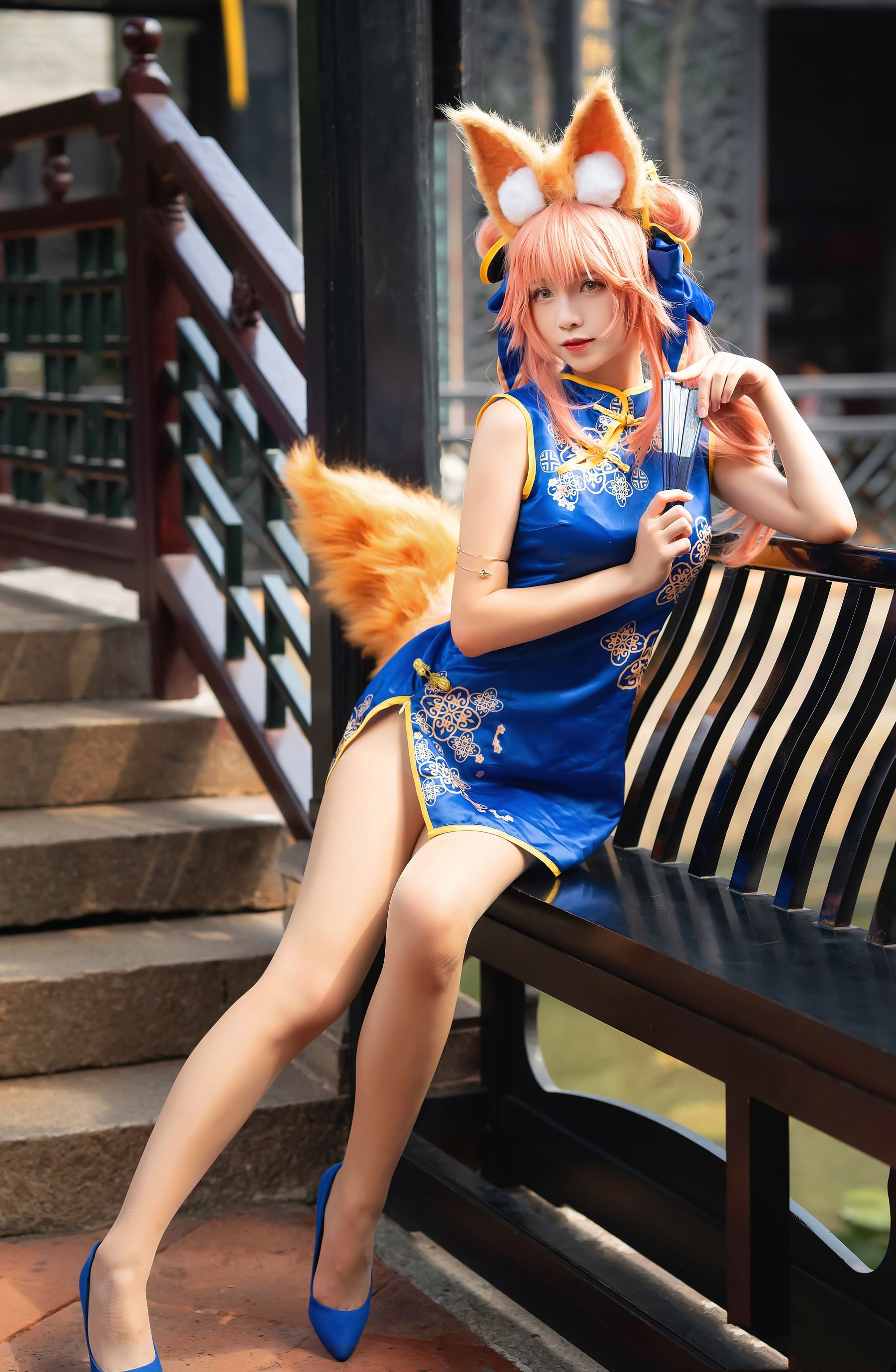 动漫博主大大卷卷小卷 – 玉藻前旗袍 [8P] - 秀人网免费无水印在线套图写真