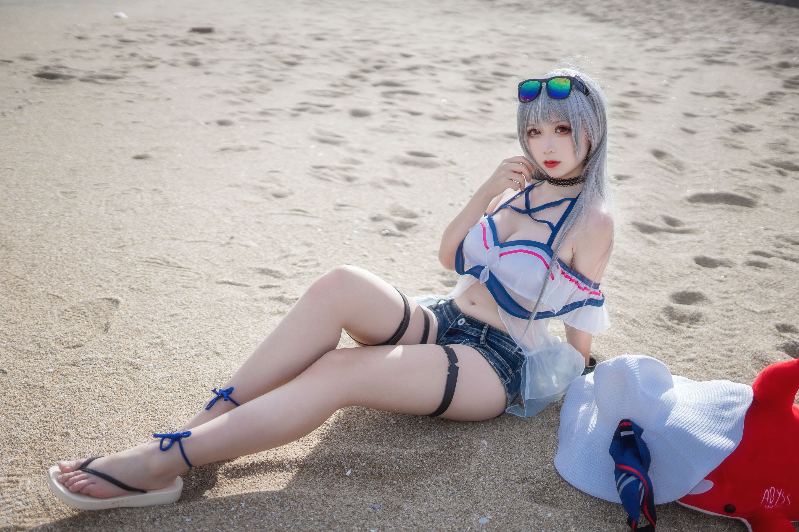 动漫博主樱落酱w – 斯卡蒂泳装 [21P] - 秀人网免费无水印在线套图写真