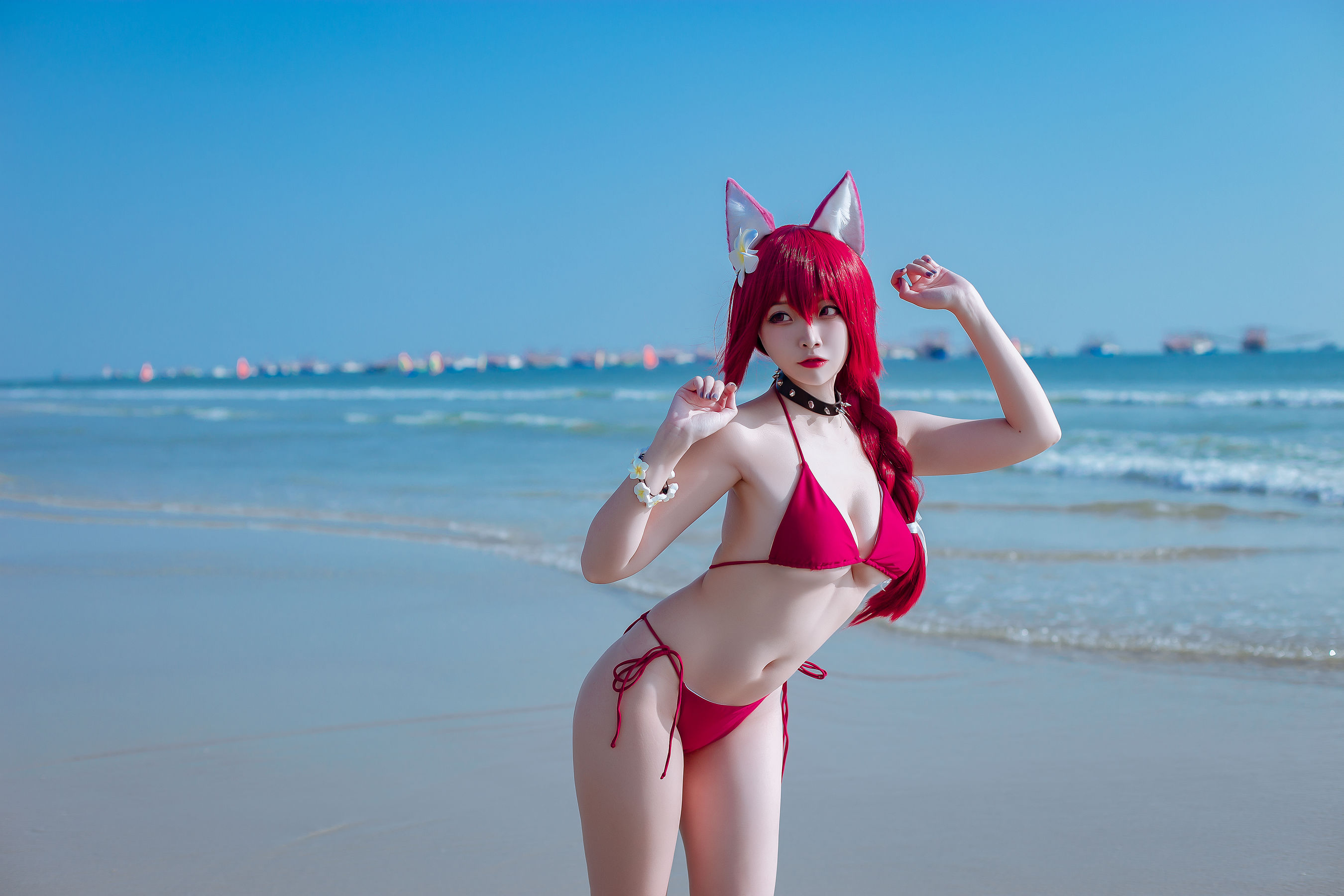 人气Coser二佐Nisa – 碧蓝 千代田泳装 [20P] - 秀人网免费无水印在线套图写真