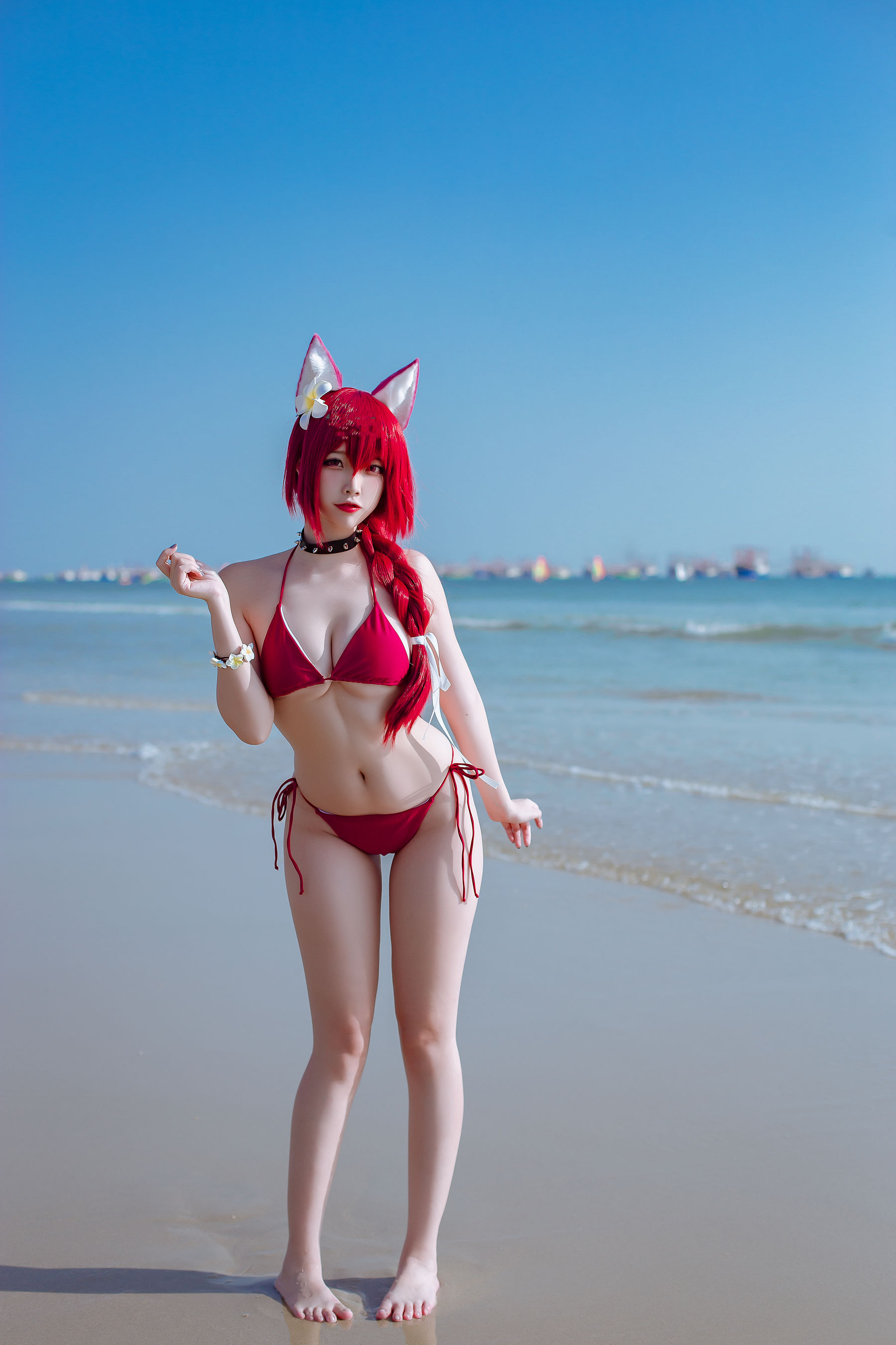 人气Coser二佐Nisa – 碧蓝 千代田泳装 [20P] - 秀人网免费无水印在线套图写真