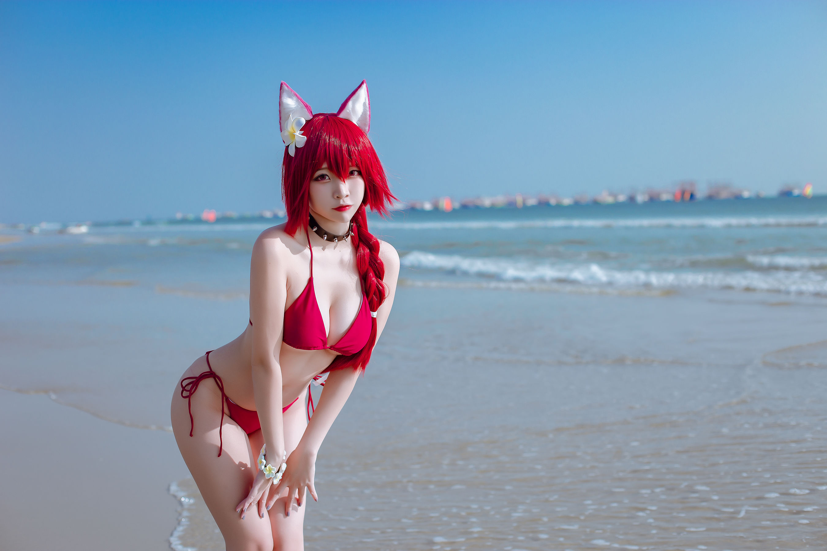 人气Coser二佐Nisa – 碧蓝 千代田泳装 [20P] - 秀人网免费无水印在线套图写真