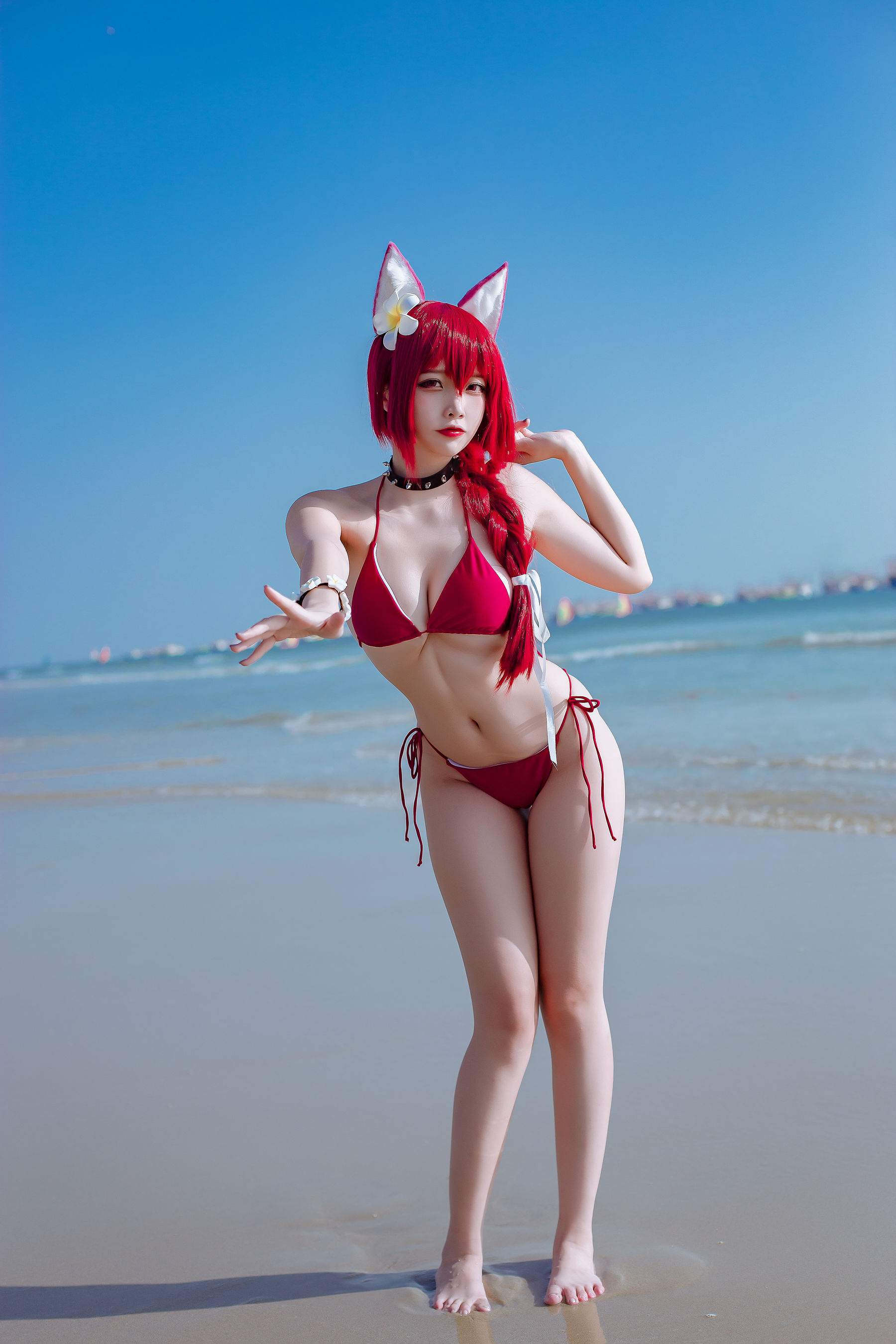 人气Coser二佐Nisa – 碧蓝 千代田泳装 [20P] - 秀人网免费无水印在线套图写真