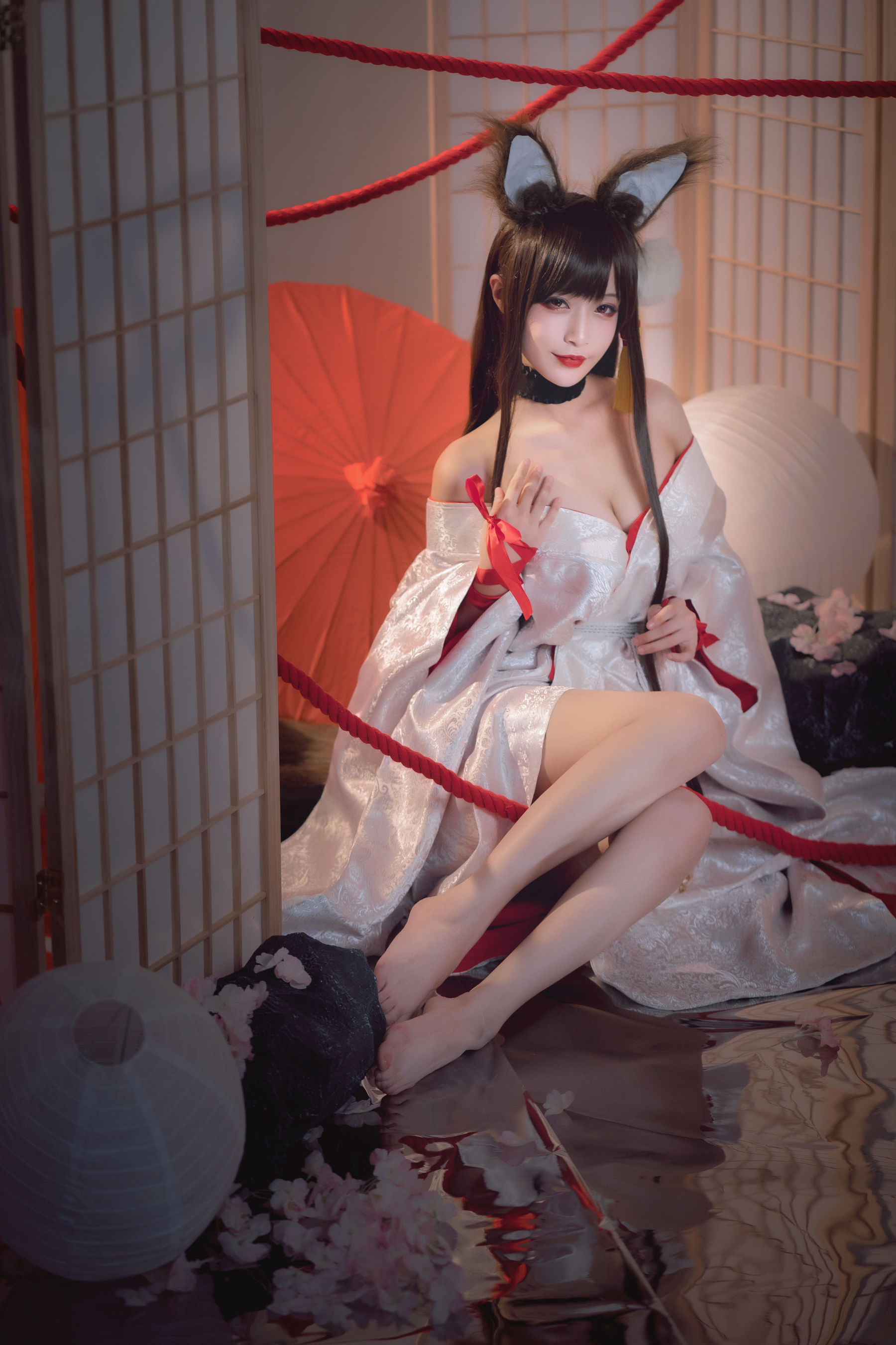 [Cosplay写真] 动漫博主铁板烧鬼舞w – 赤城 [20P] - 秀人网免费无水印在线套图写真