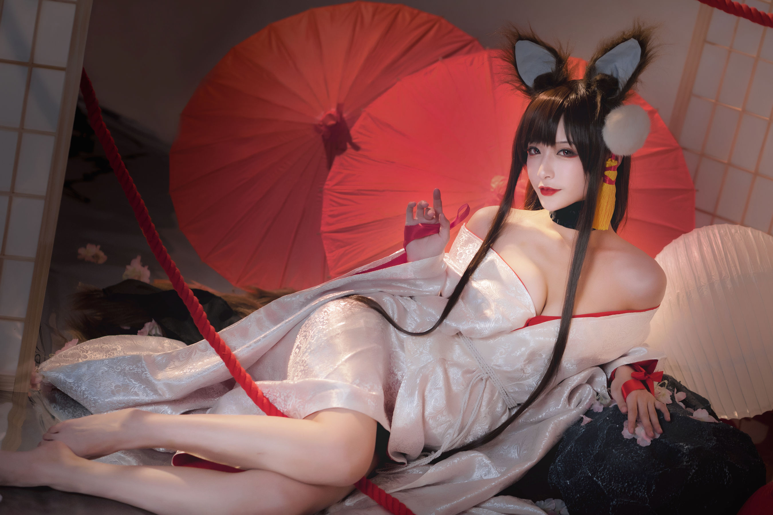[Cosplay写真] 动漫博主铁板烧鬼舞w – 赤城 [20P] - 秀人网免费无水印在线套图写真
