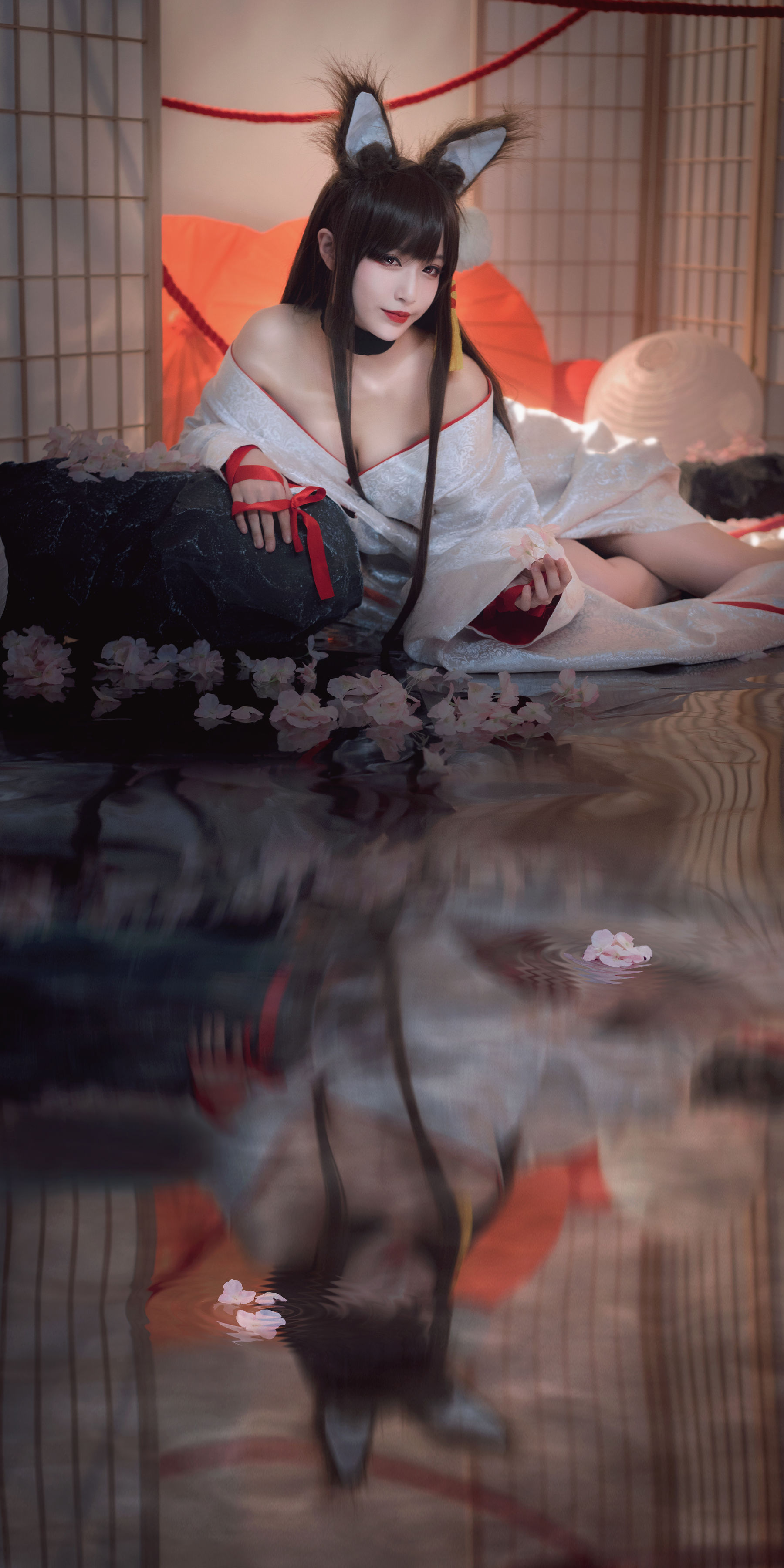 [Cosplay写真] 动漫博主铁板烧鬼舞w – 赤城 [20P] - 秀人网免费无水印在线套图写真