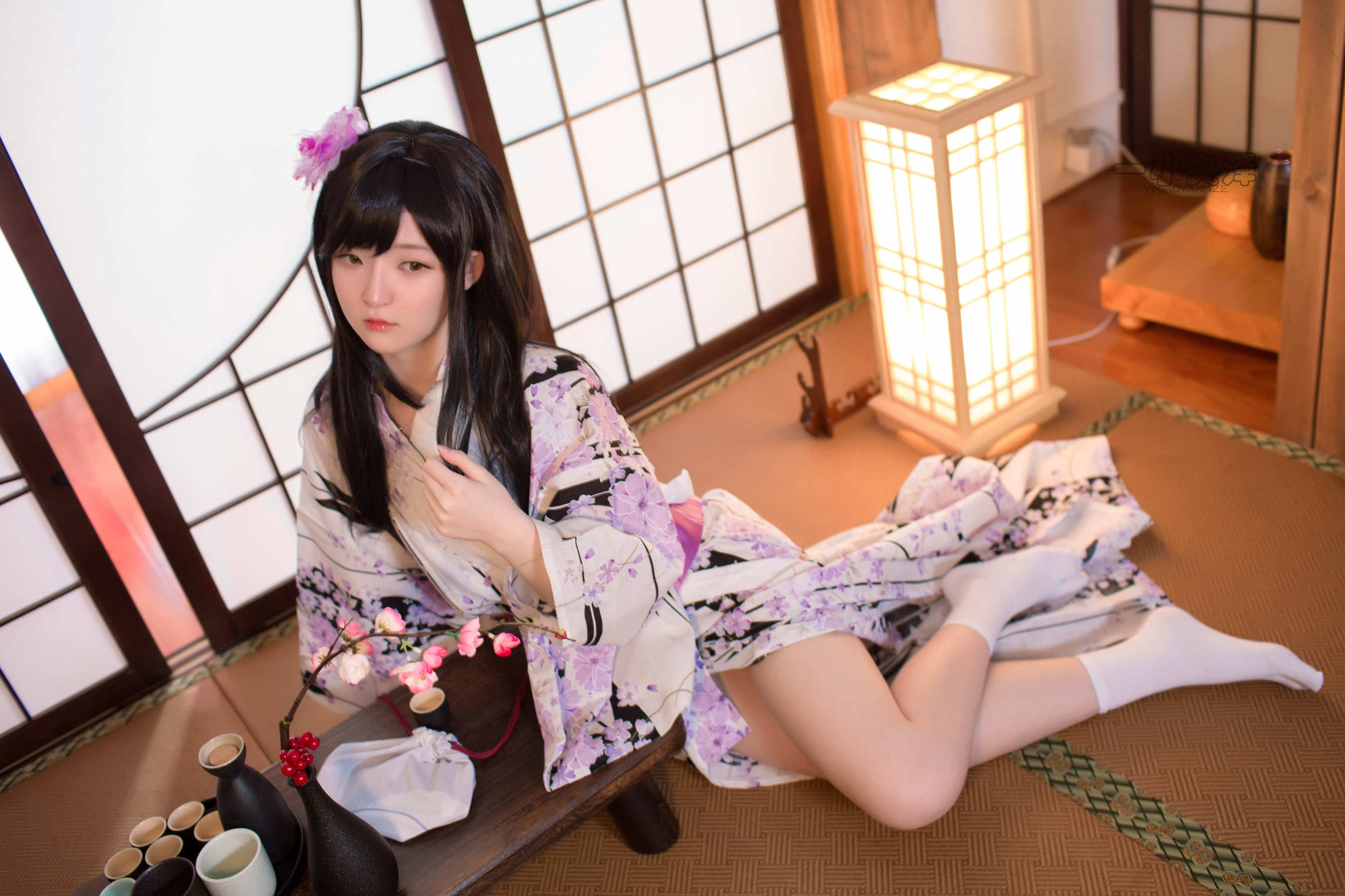 [萝莉COS] 一小央泽 – 和服短袜 [41P] - 秀人网免费无水印在线套图写真