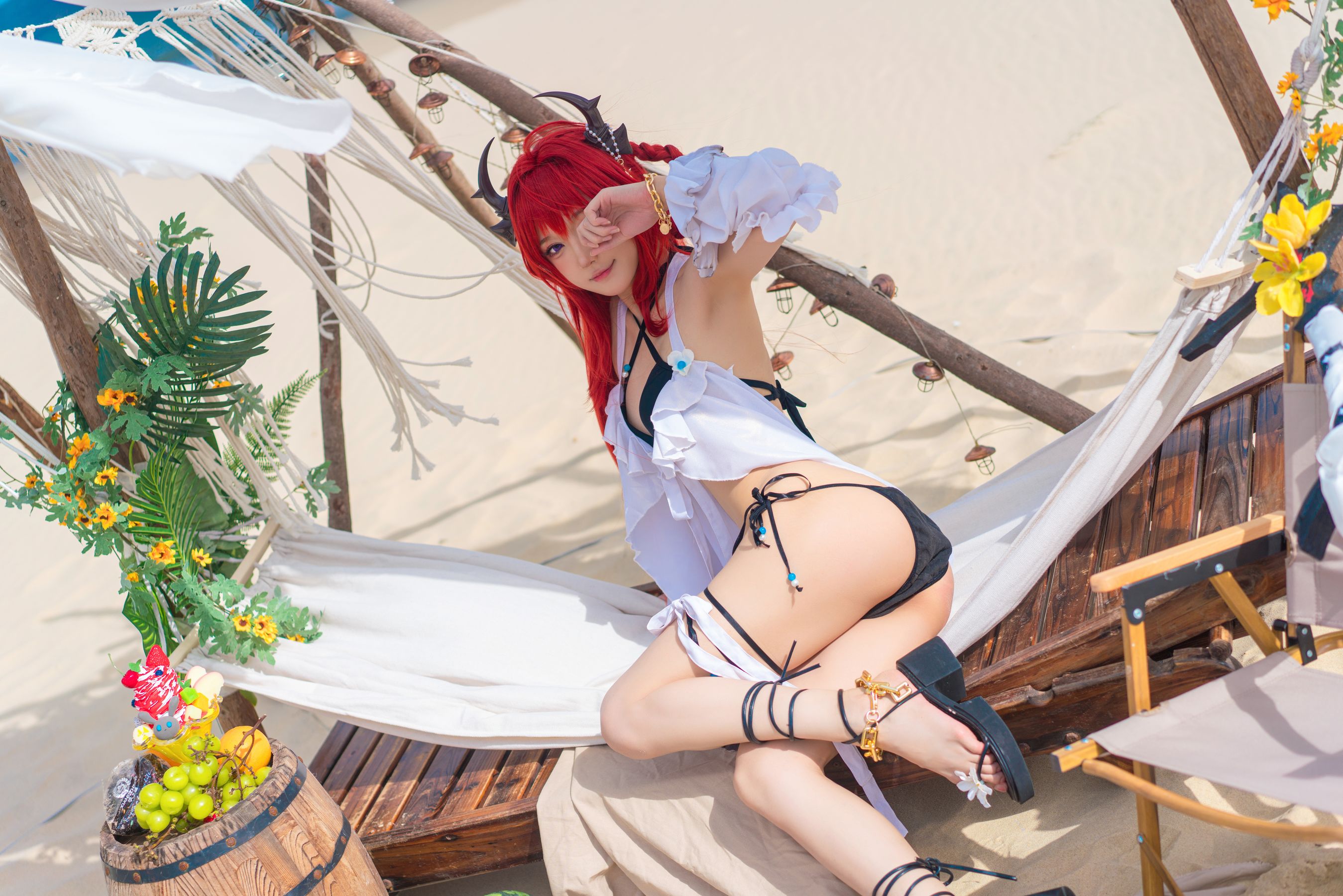 动漫博主阿包也是兔娘 – 明日方舟 史尔特尔泳装 [50P] - 秀人网免费无水印在线套图写真