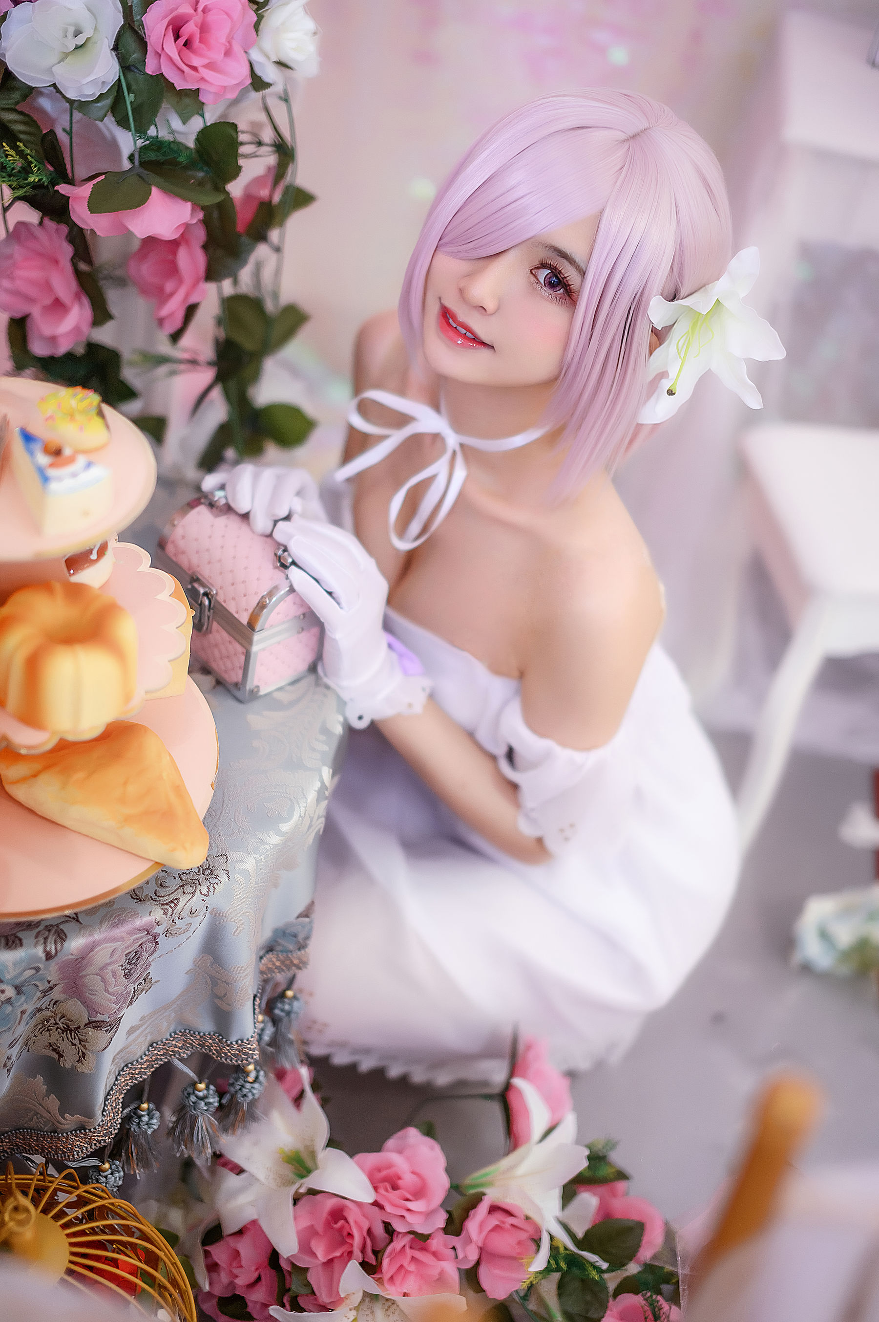 超人气Coser鳗鱼霏儿 玛修白裙 [12P] - 秀人网免费无水印在线套图写真