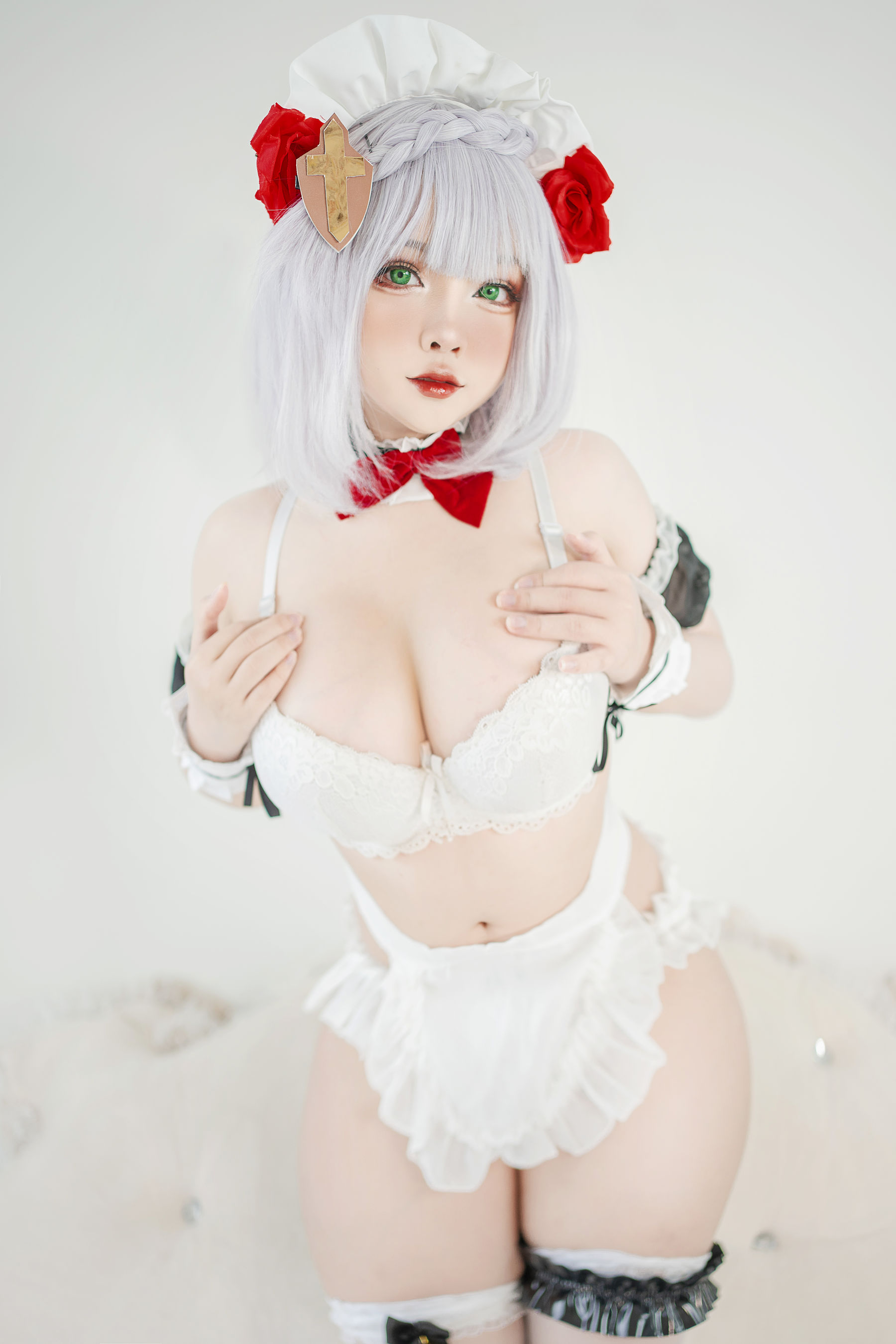 Sayo Momo – Genshin Impact Noelle Maid [10P] - 秀人网免费无水印在线套图写真