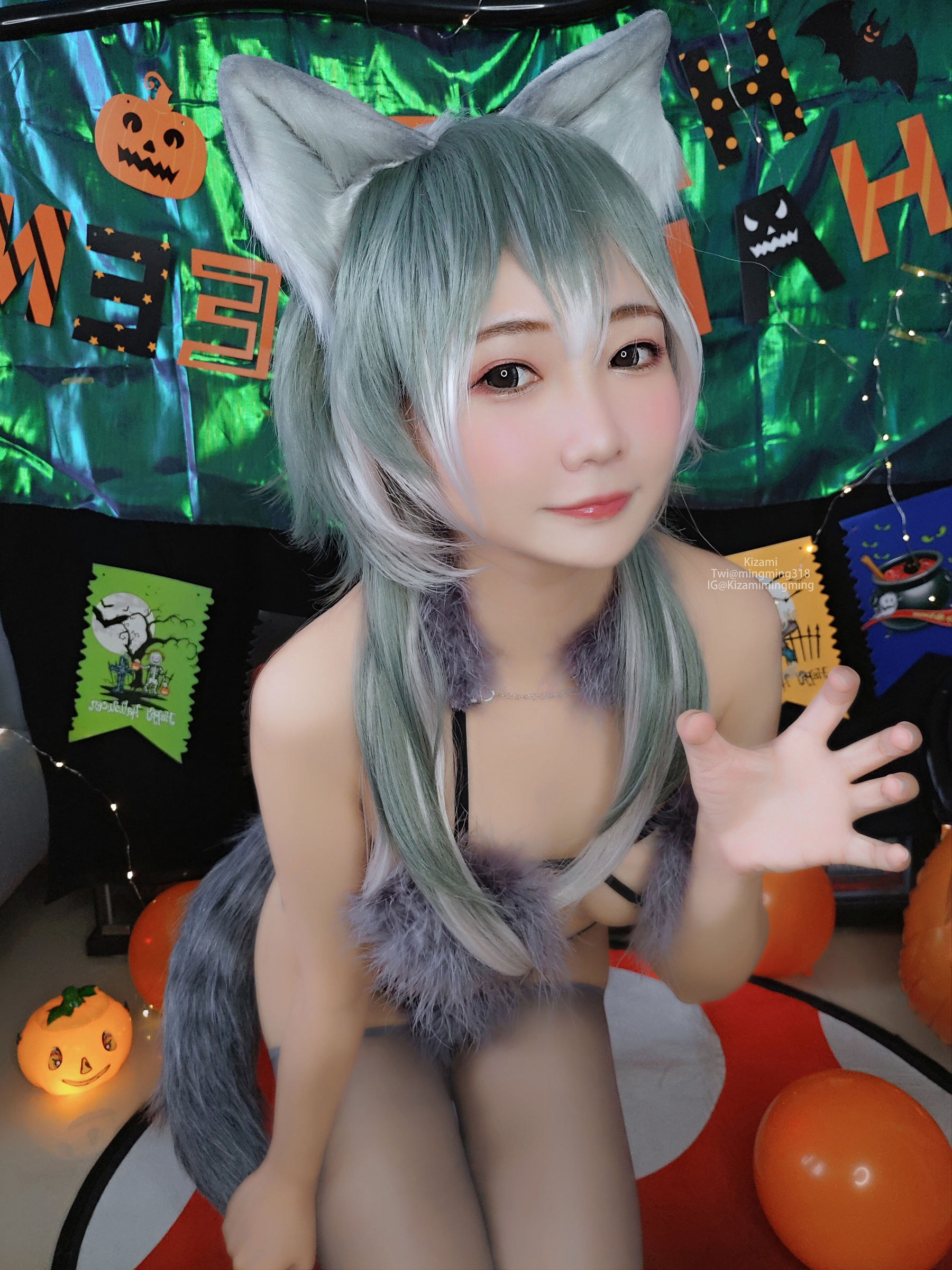 [銘銘Kizami] fantia 2021-11-21 狼女とわら女 [59P] - 秀人网免费无水印在线套图写真