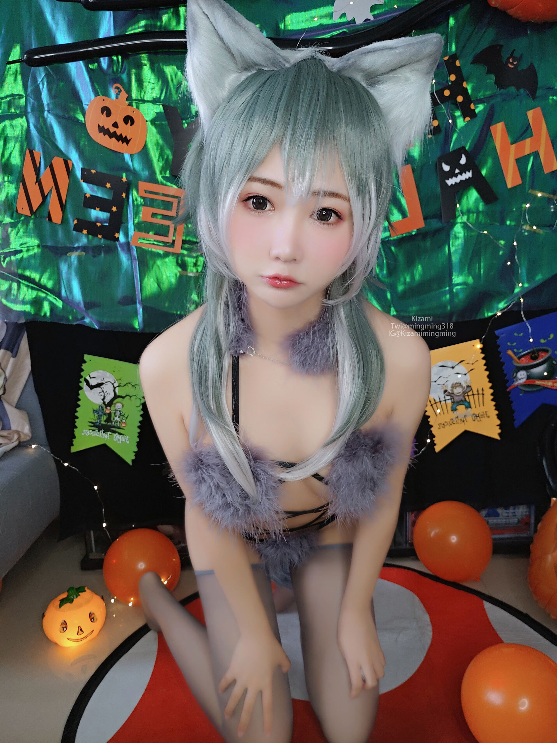 [銘銘Kizami] fantia 2021-11-21 狼女とわら女 [59P] - 秀人网免费无水印在线套图写真